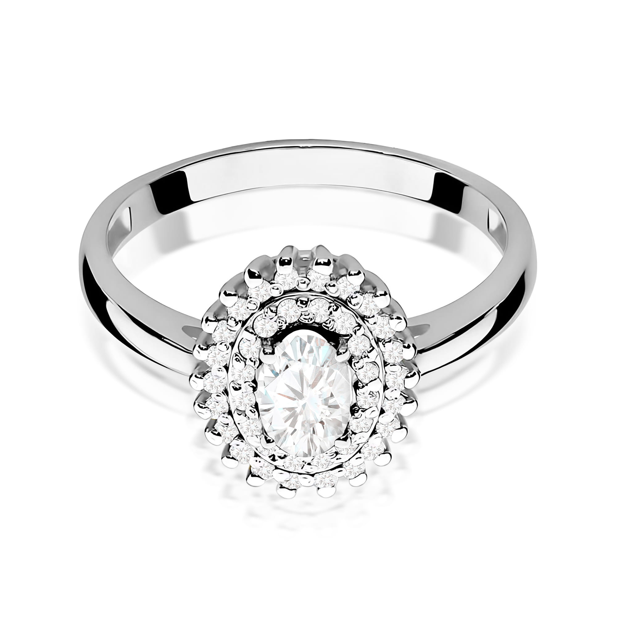 Inel Aur 9K cu Diamante de Laborator 0.59 ct