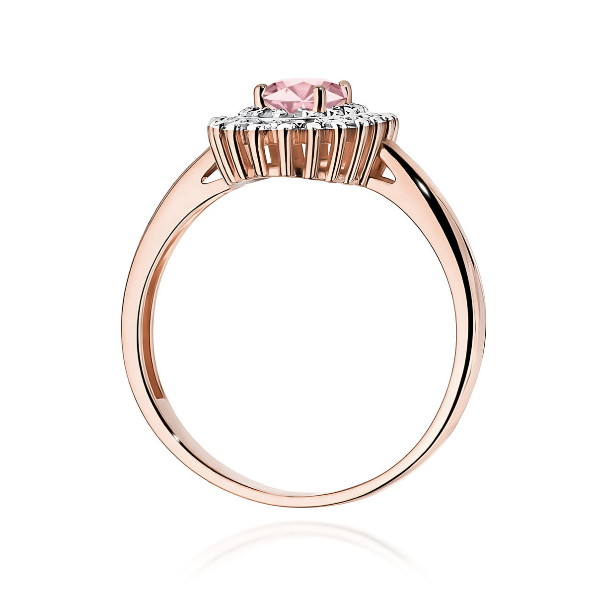 Inel Aur 14K cu Diamante Roz de Laborator 0.70 ct