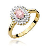Inel Aur 9K cu Diamante Roz de Laborator 0.70 ct