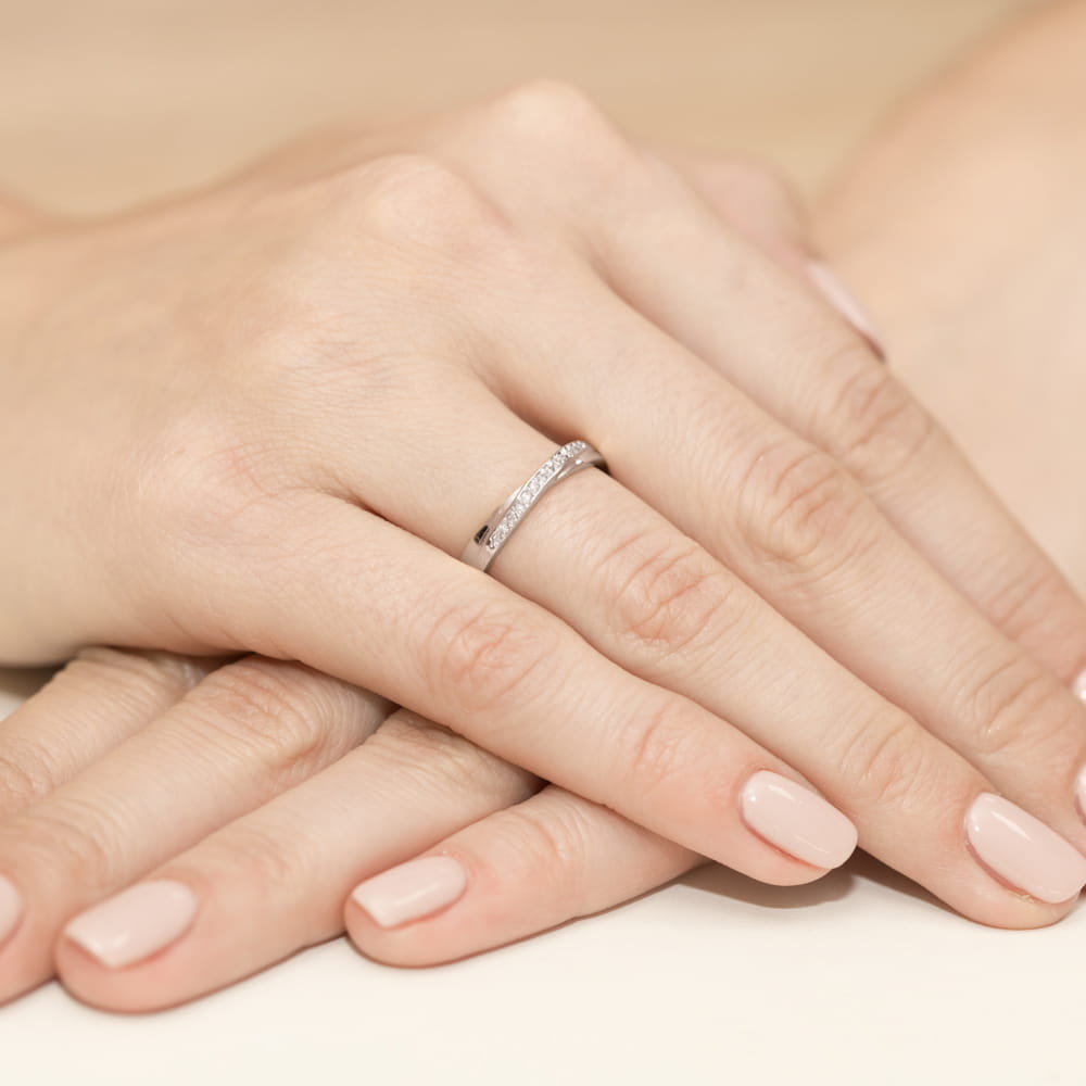 Inel Aur 9K cu Diamante Naturale 0.07 ct