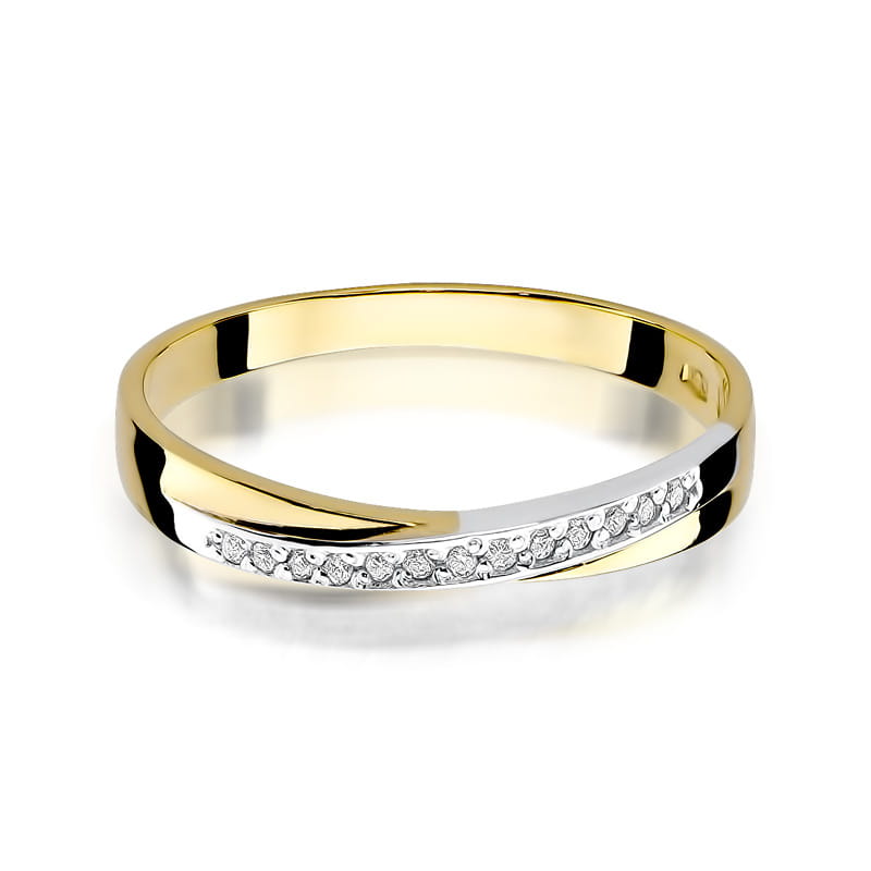 Inel Aur 9K cu Diamante Naturale 0.07 ct