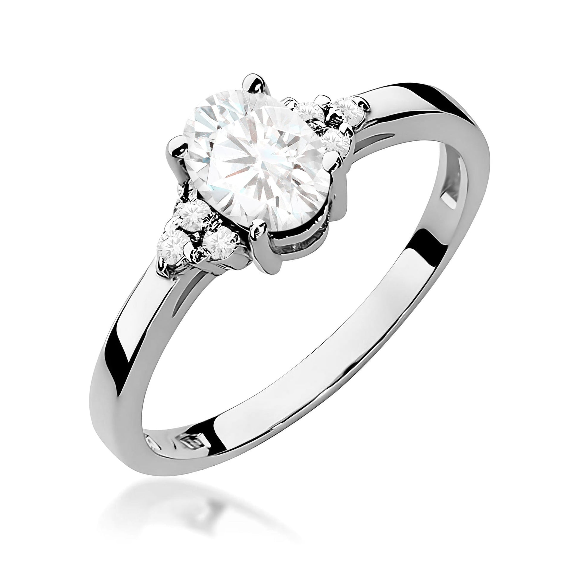 Inel Aur 9K cu Diamante de Laborator 0.75 ct