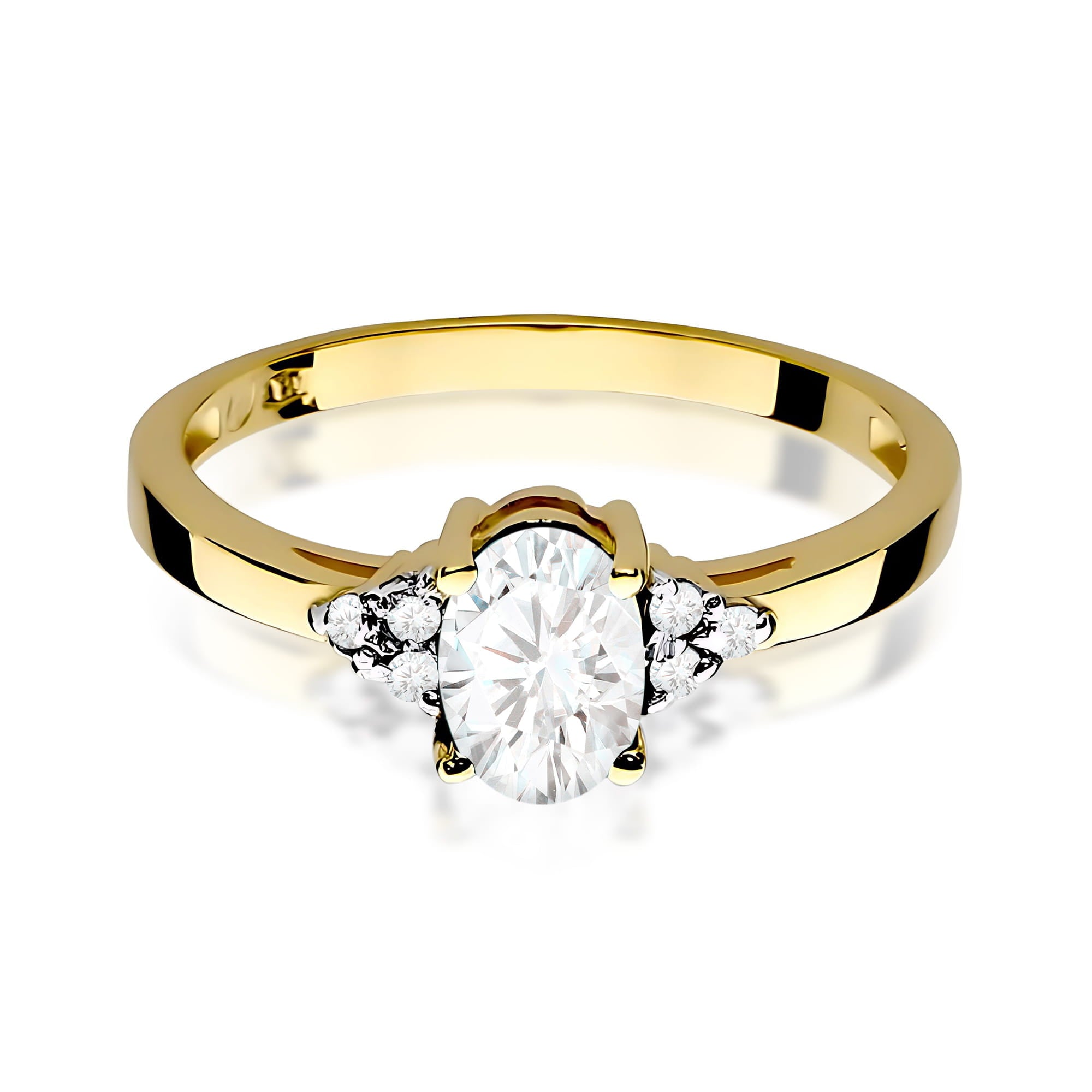 Inel Aur 9K cu Diamante de Laborator 0.75 ct