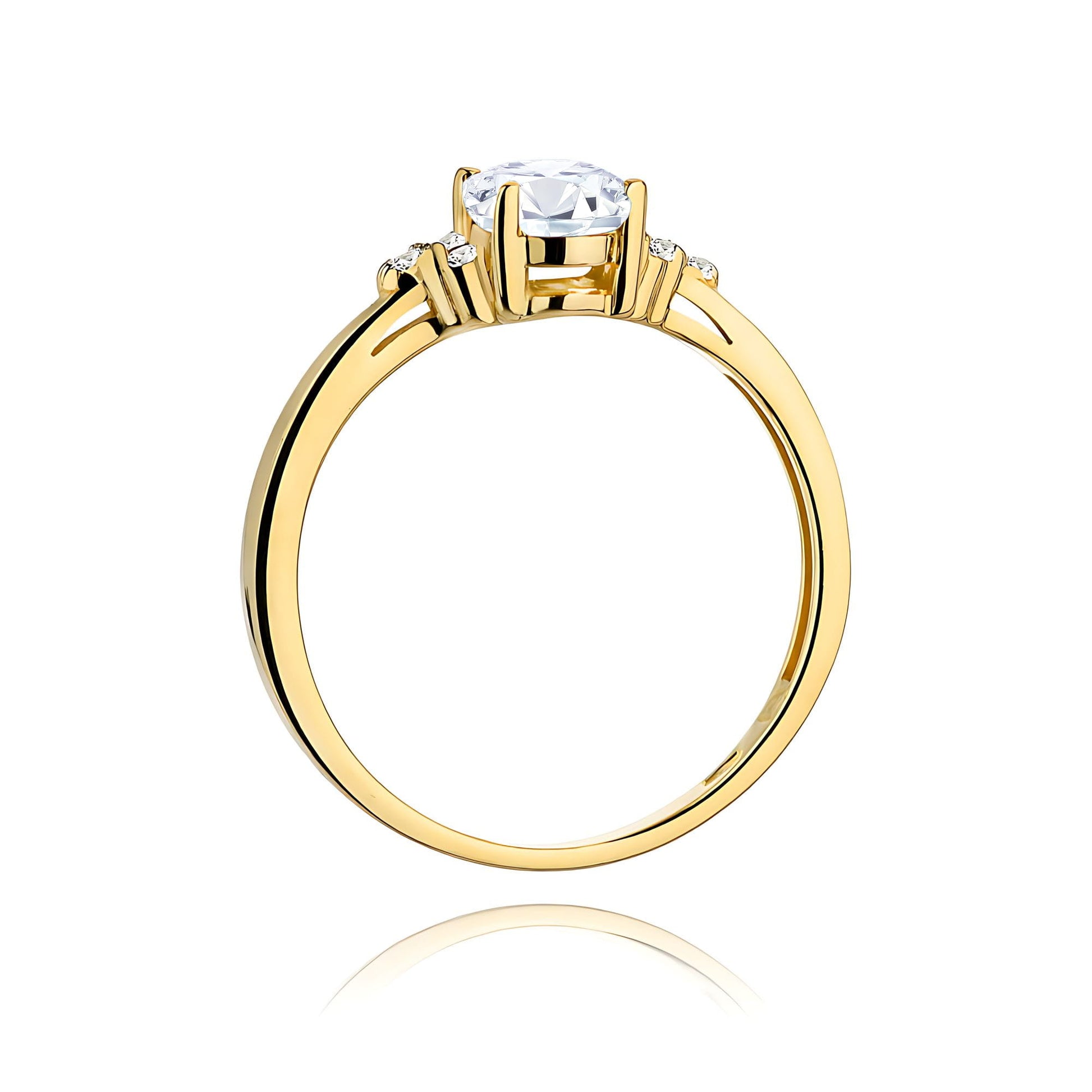 Inel Aur 9K cu Diamante de Laborator 0.75 ct