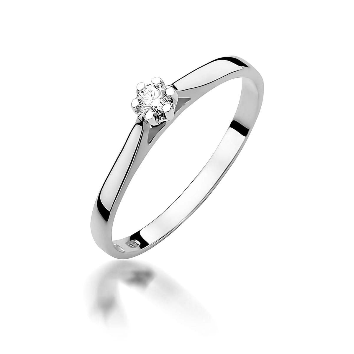 Inel Aur 14K W0311 Diamant Cultivat 0.10ct
