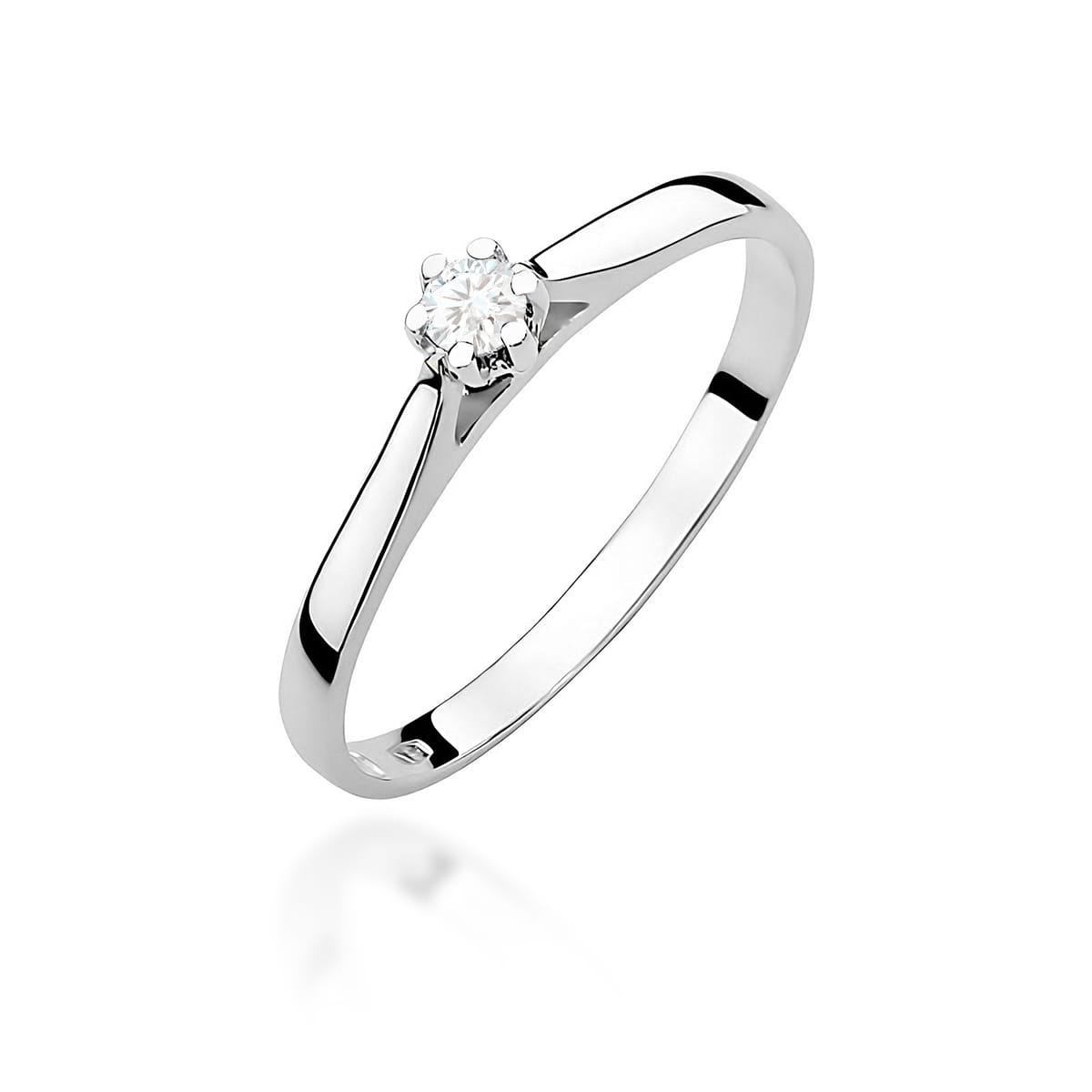 Inel Aur 9K cu Diamant de Laborator 0.10 ct