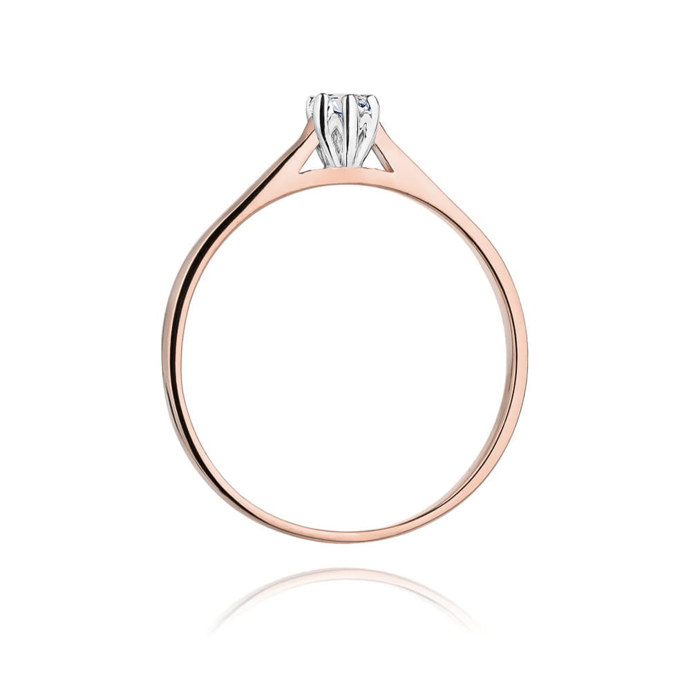 Inel Aur 14K W0311 Diamant Cultivat 0.10ct