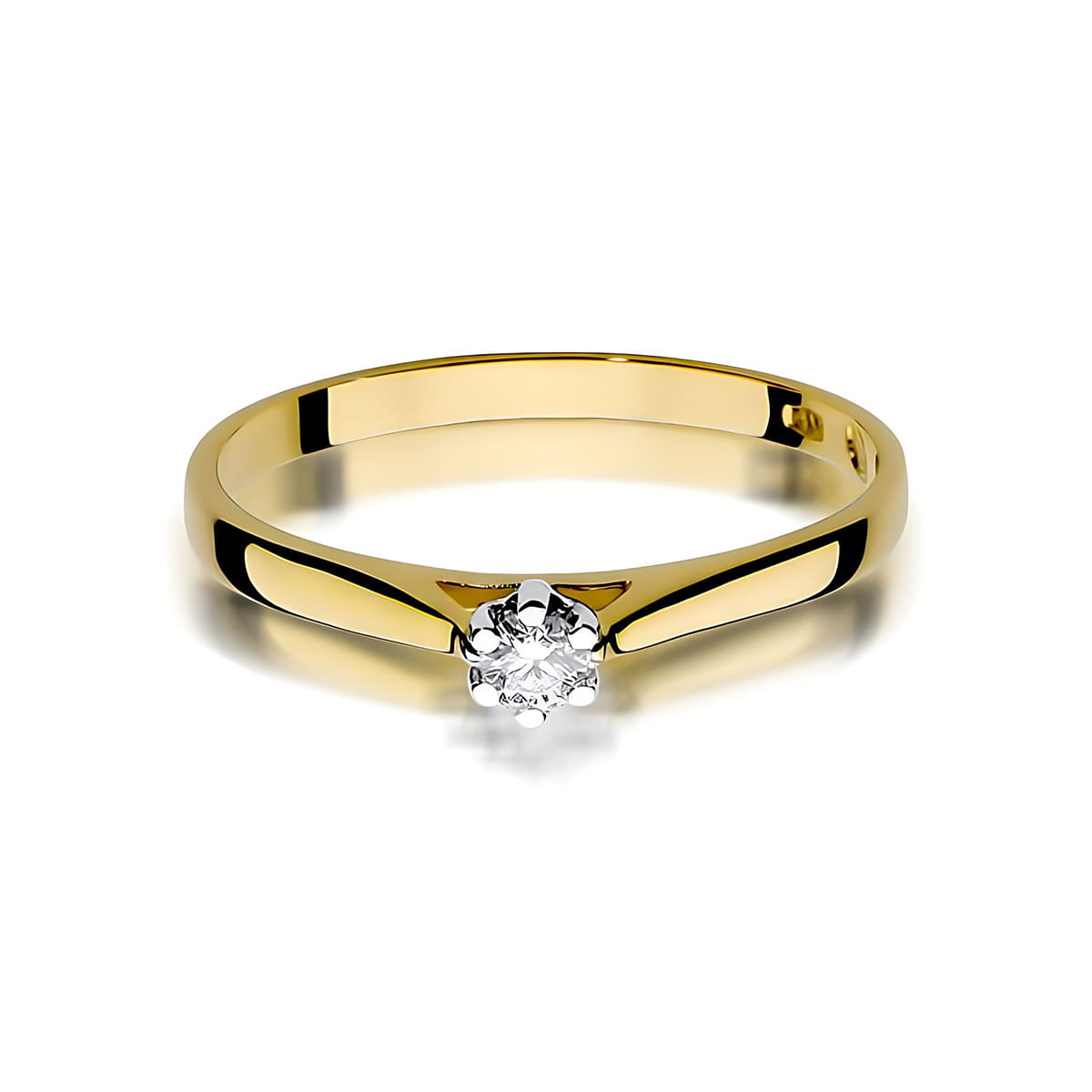 Inel Aur 14K W0311 Diamant Cultivat 0.10ct