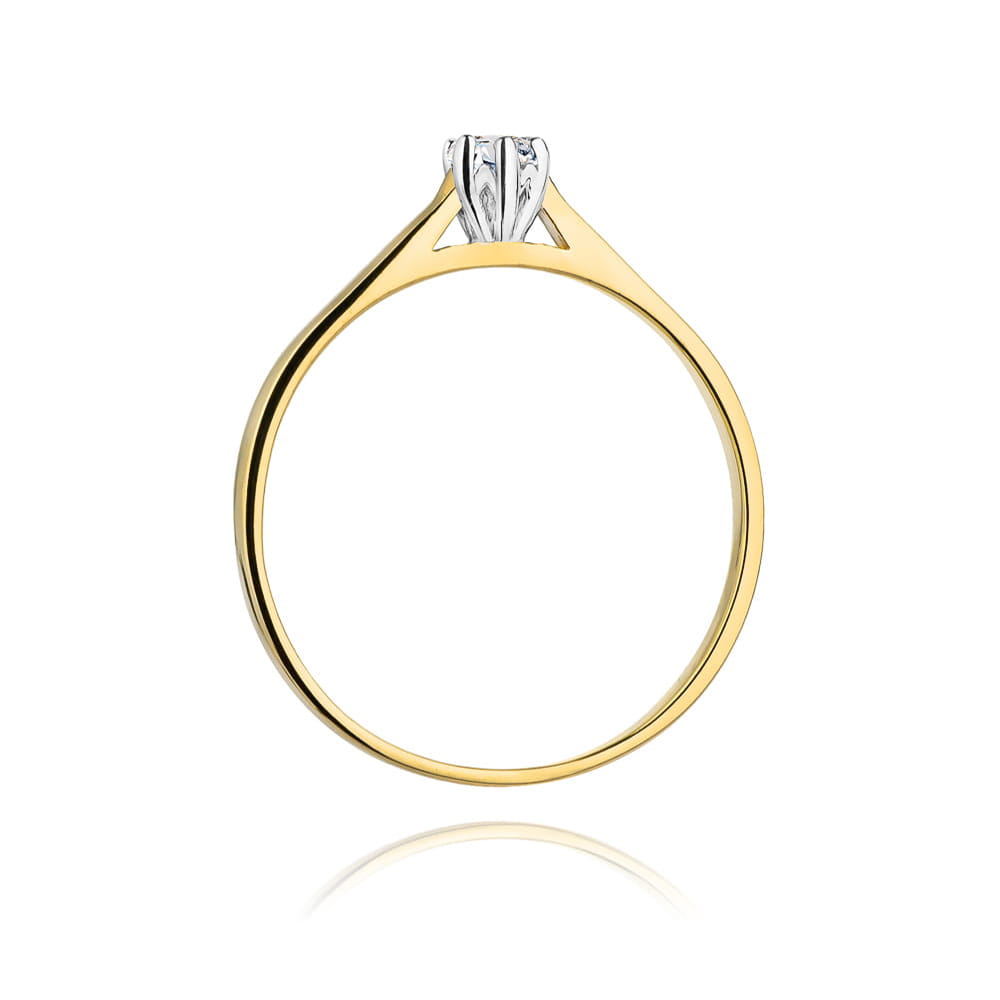 Inel Aur 14K W0311 Diamant Cultivat 0.10ct