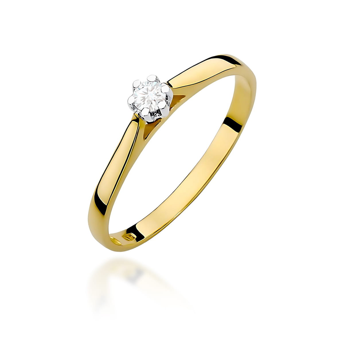 Inel Aur 9K cu Diamant de Laborator 0.10 ct