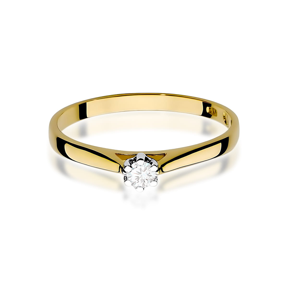 Inel Aur 9K cu Diamant de Laborator 0.10 ct
