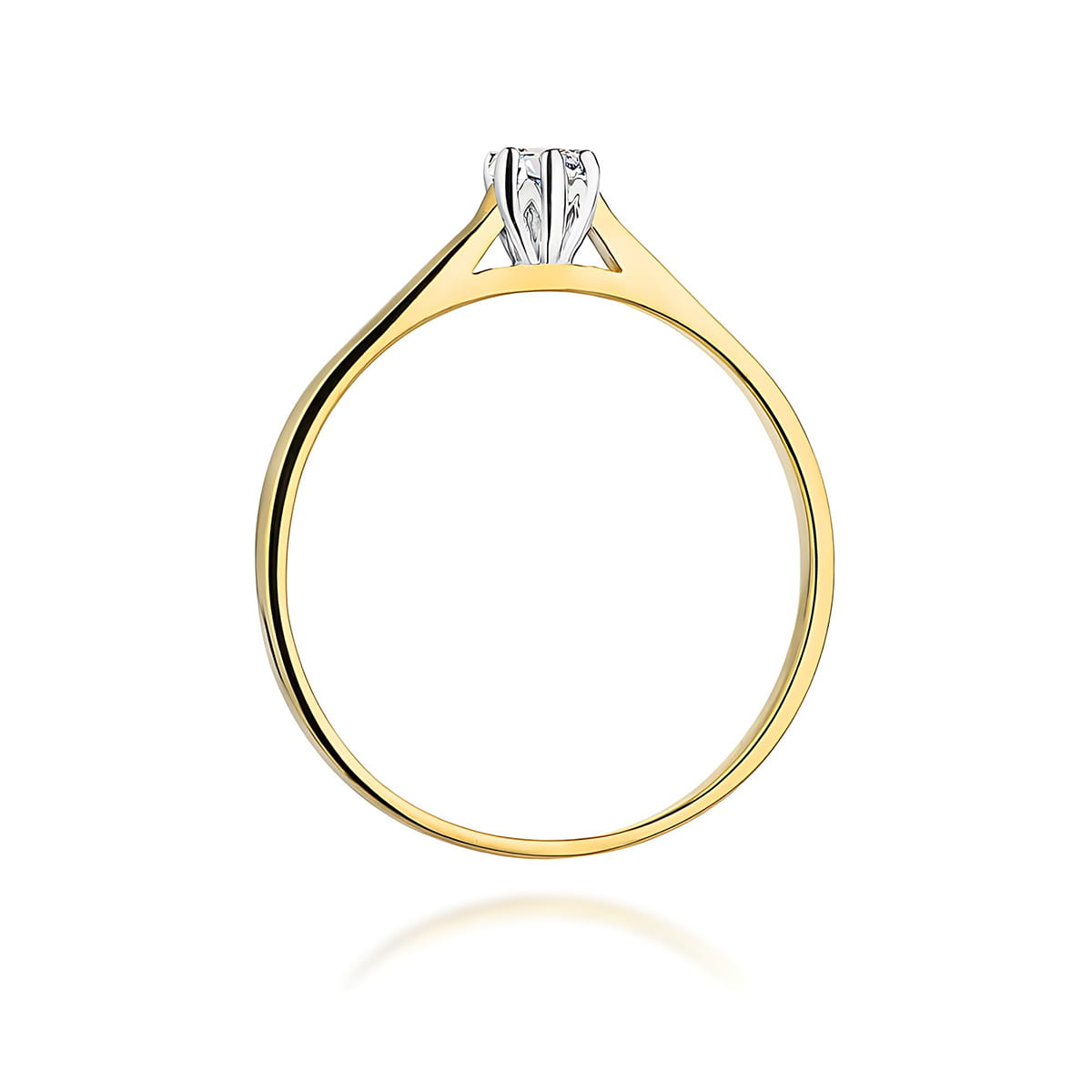 Inel Aur 9K cu Diamant de Laborator 0.10 ct