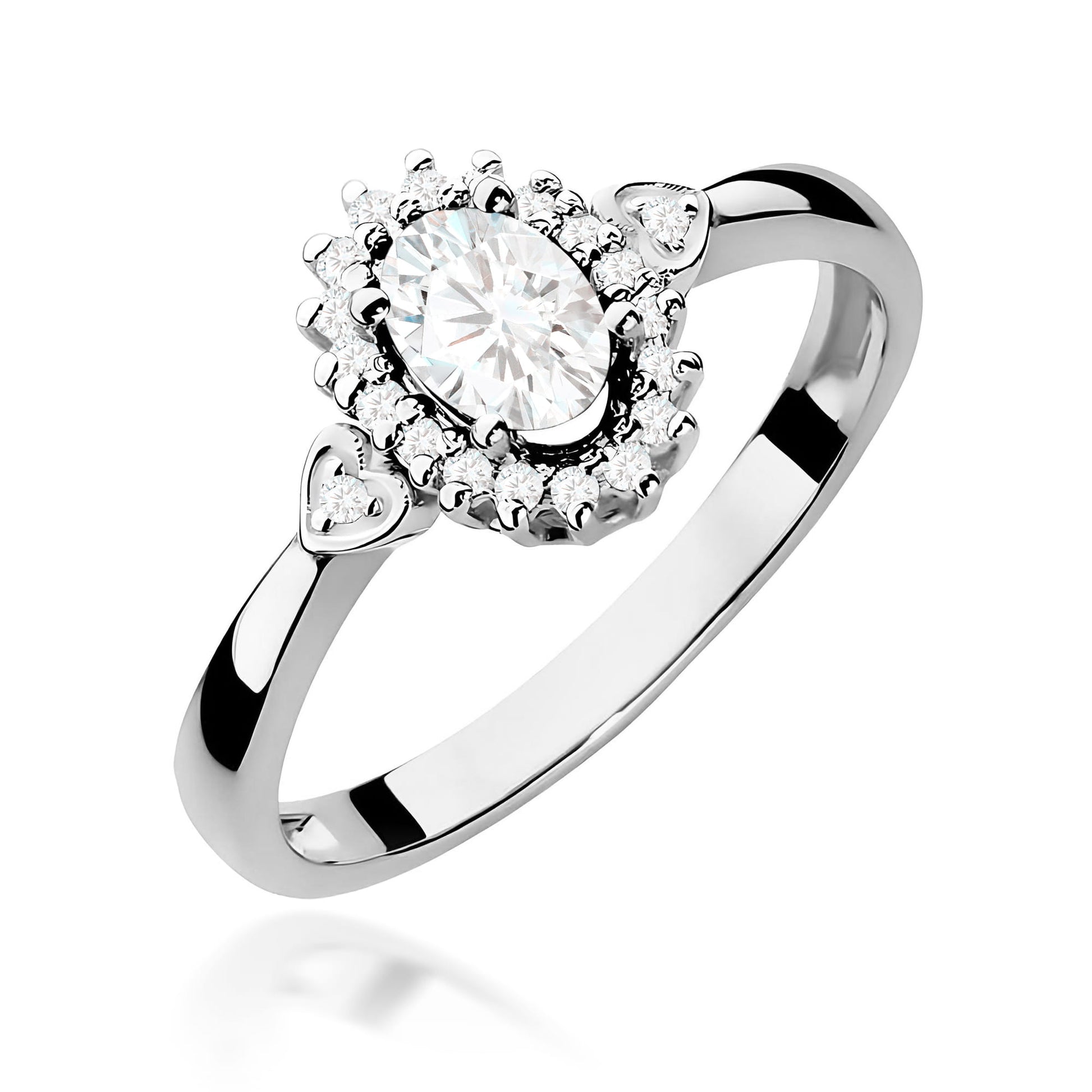 Inel Aur 9K cu Diamante de Laborator 0.50 ct