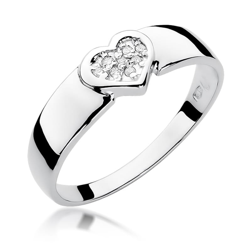 Inel Aur 9K cu Diamante Naturale 0.04 ct