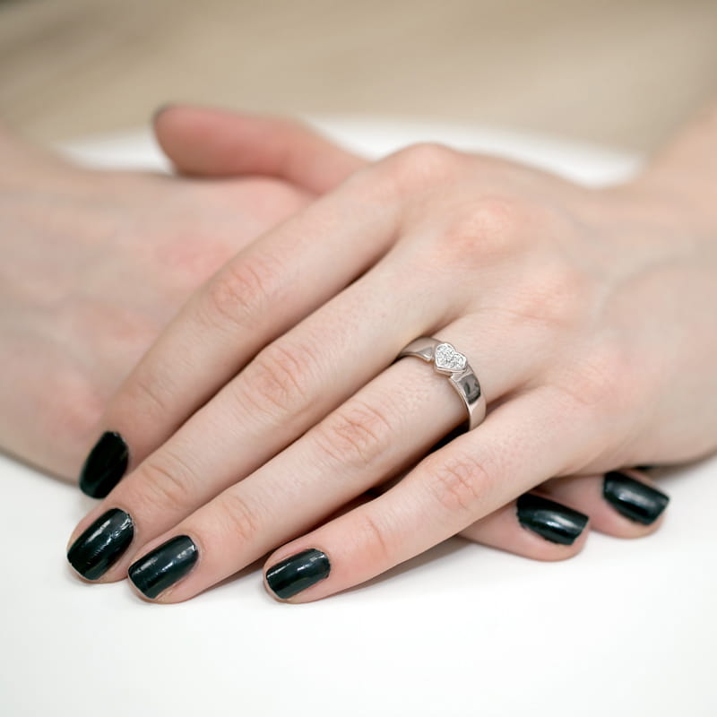 Inel Aur 9K cu Diamante Naturale 0.04 ct