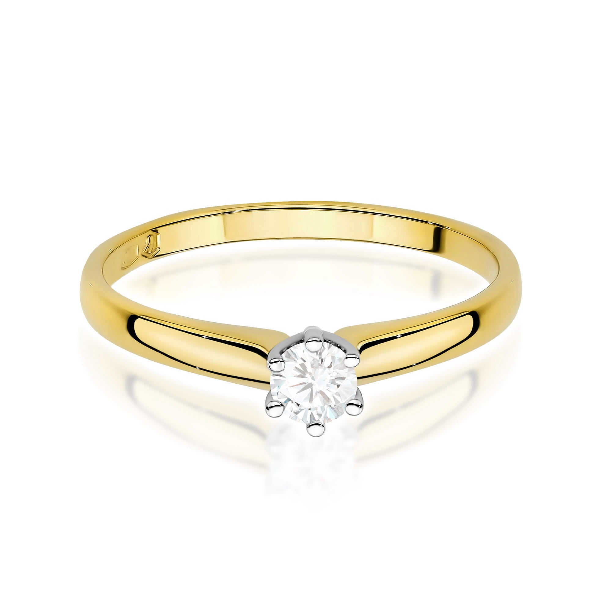 Inel Aur 14K cu Diamant de Laborator 0.20 ct