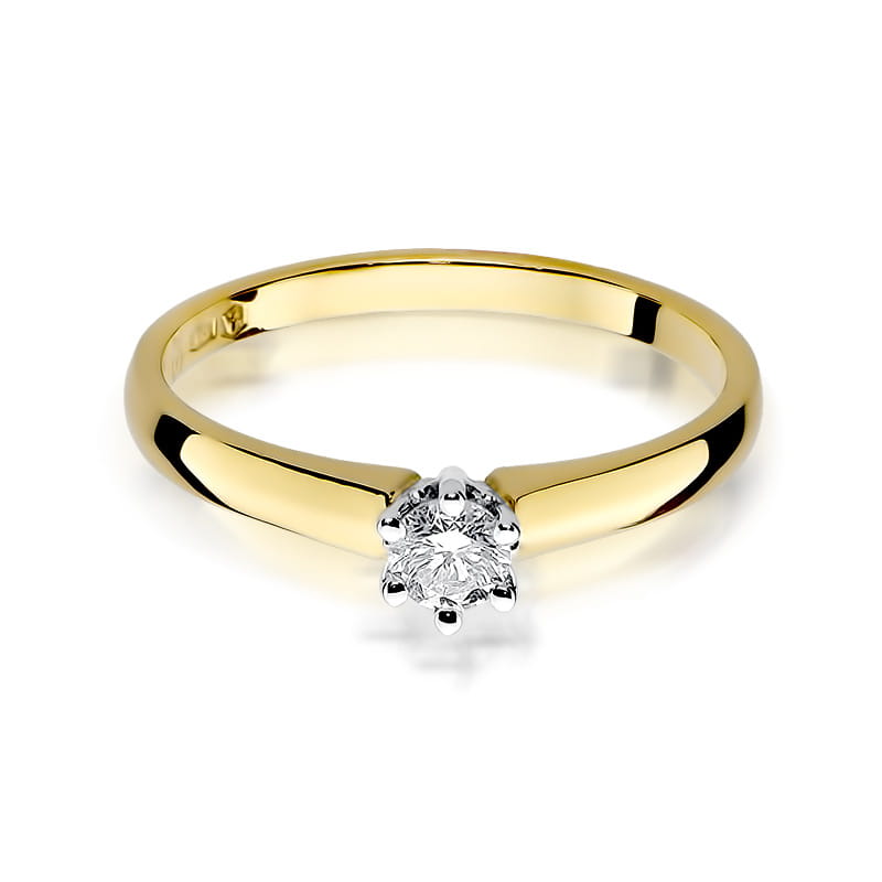 Inel Aur 9K cu Diamant Natural 0.20 ct
