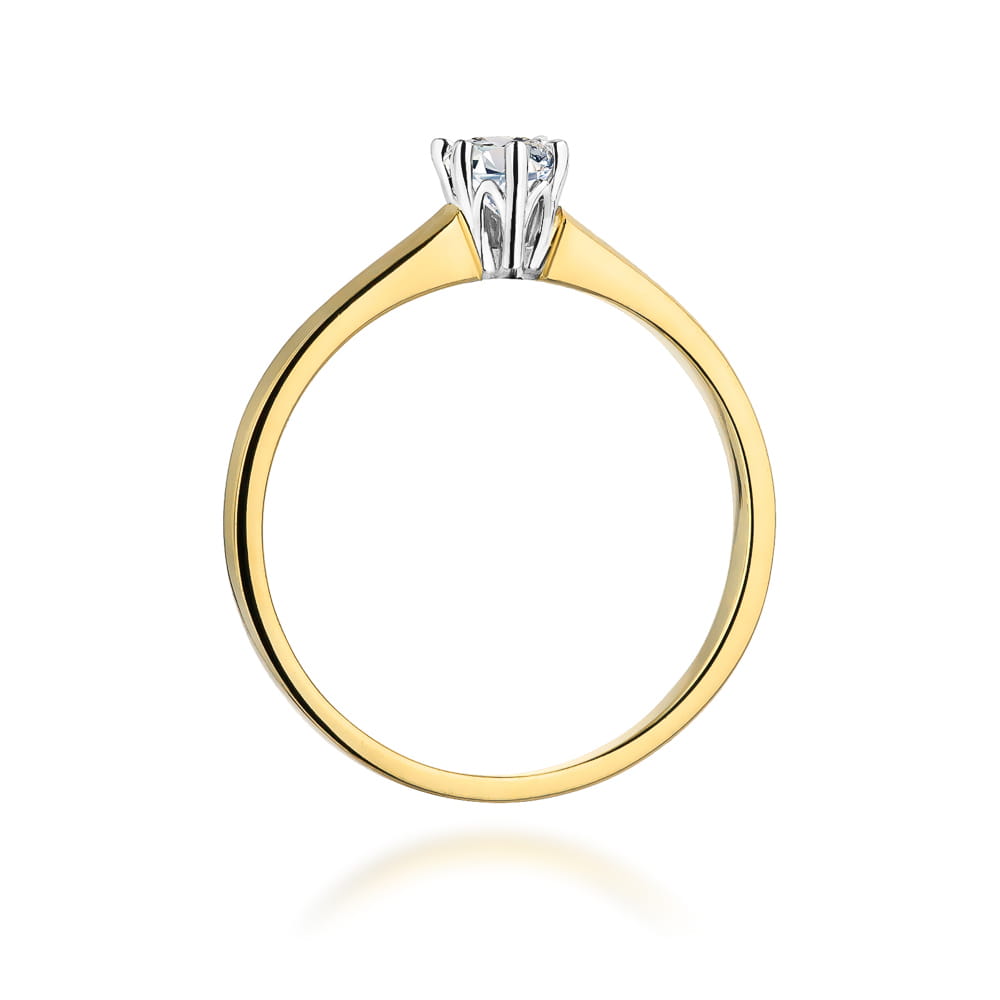 Inel Aur 9K cu Diamant Natural 0.20 ct