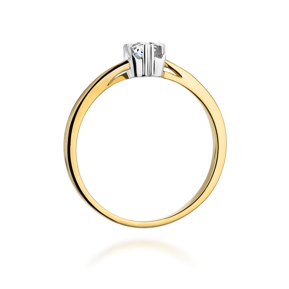 Inel Aur 9K cu Diamant Natural 0.10 ct