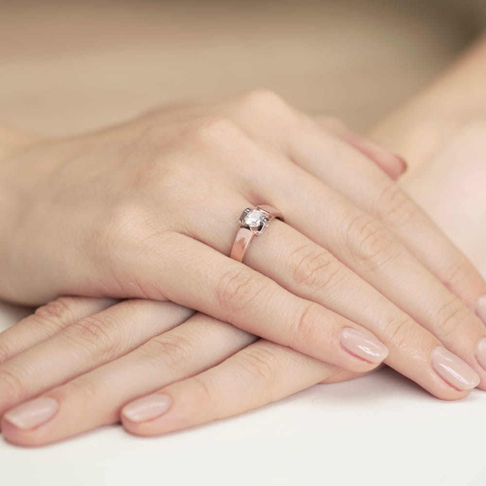 Inel Aur 14K W0320 Diamant Cultivat 0.50ct