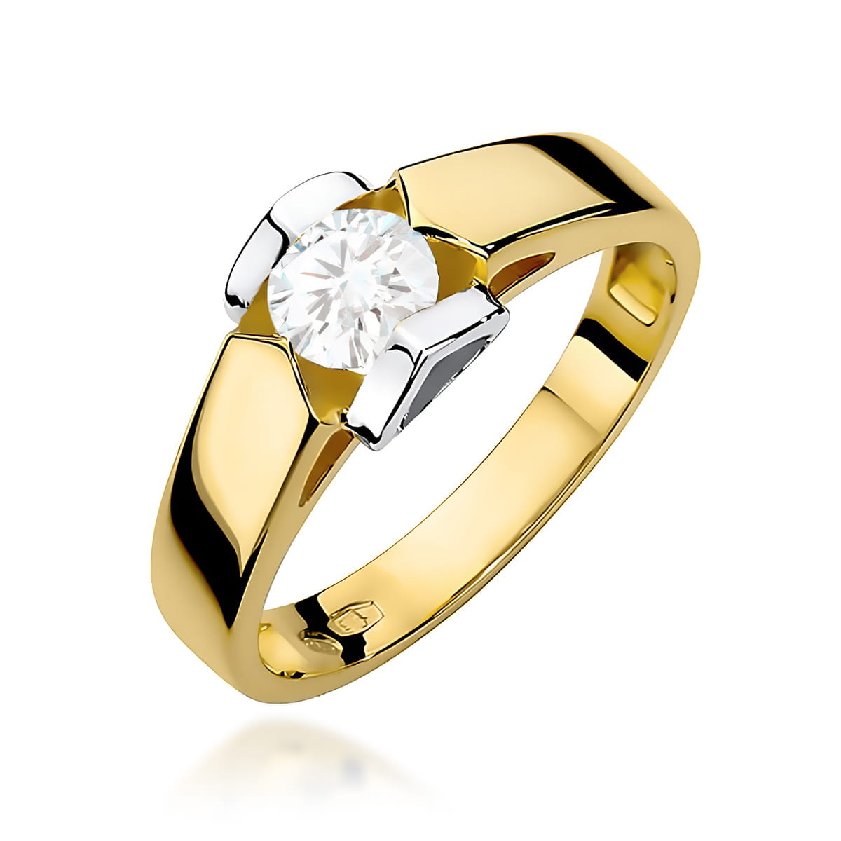 Inel Aur 9K cu Diamant Natural 0.50 ct