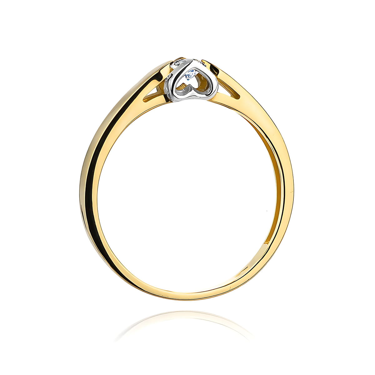 Inel Aur 9K cu Diamant de Laborator 0.10 ct
