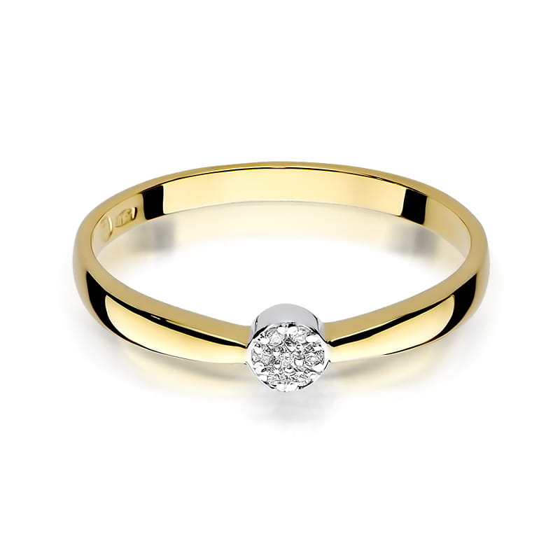 Inel Aur 9K cu Diamante Naturale 0.04 ct