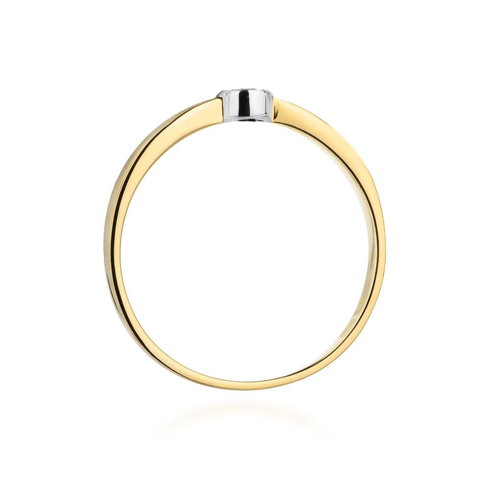 Inel Aur 9K cu Diamante Naturale 0.04 ct