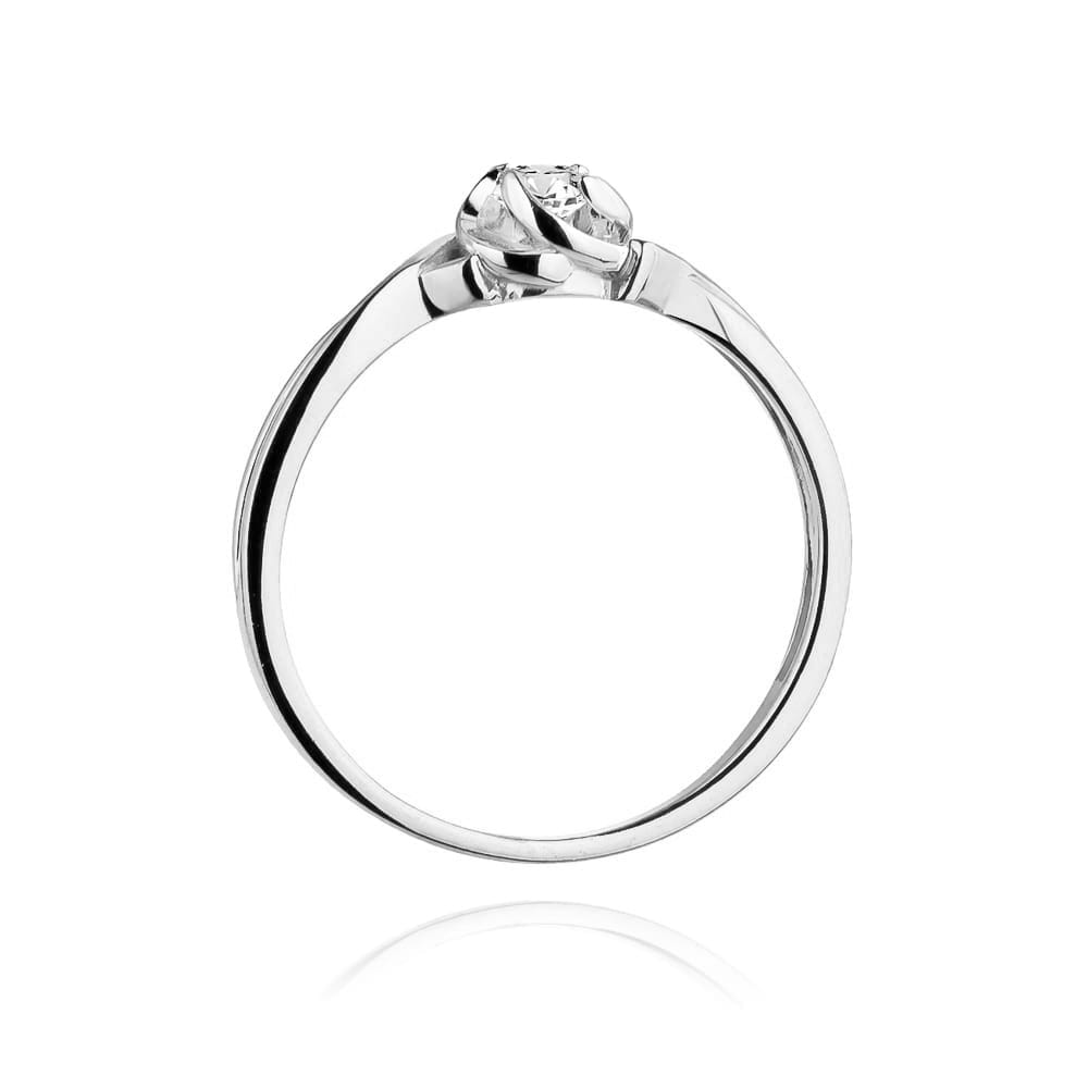 Inel Aur 14K W0329 Diamant Cultivat în Laborator 0.10ct