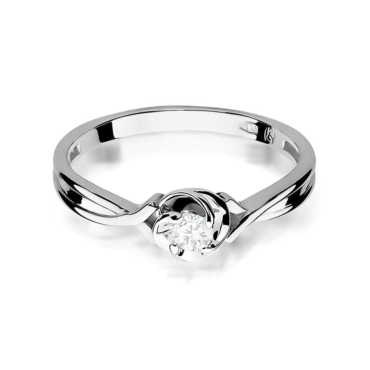 Inel Aur 9K cu Diamant de Laborator 0.10 ct