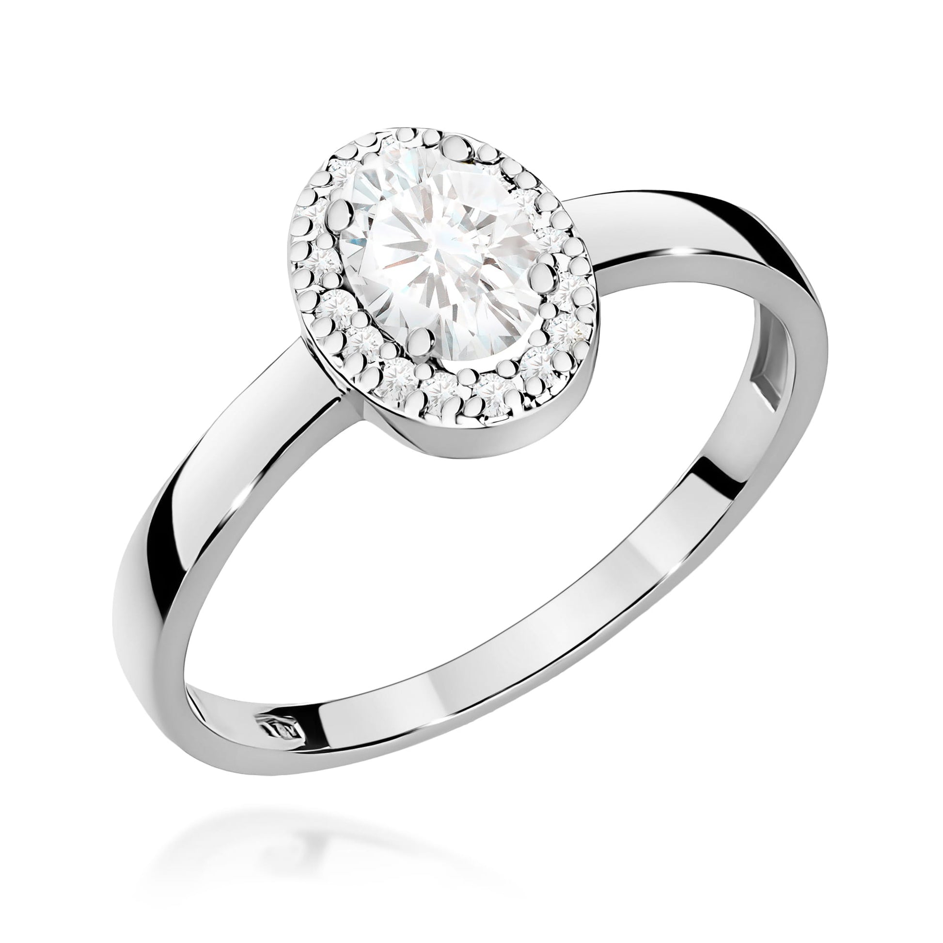 Inel Aur 9K cu Diamante de Laborator 0.48 ct