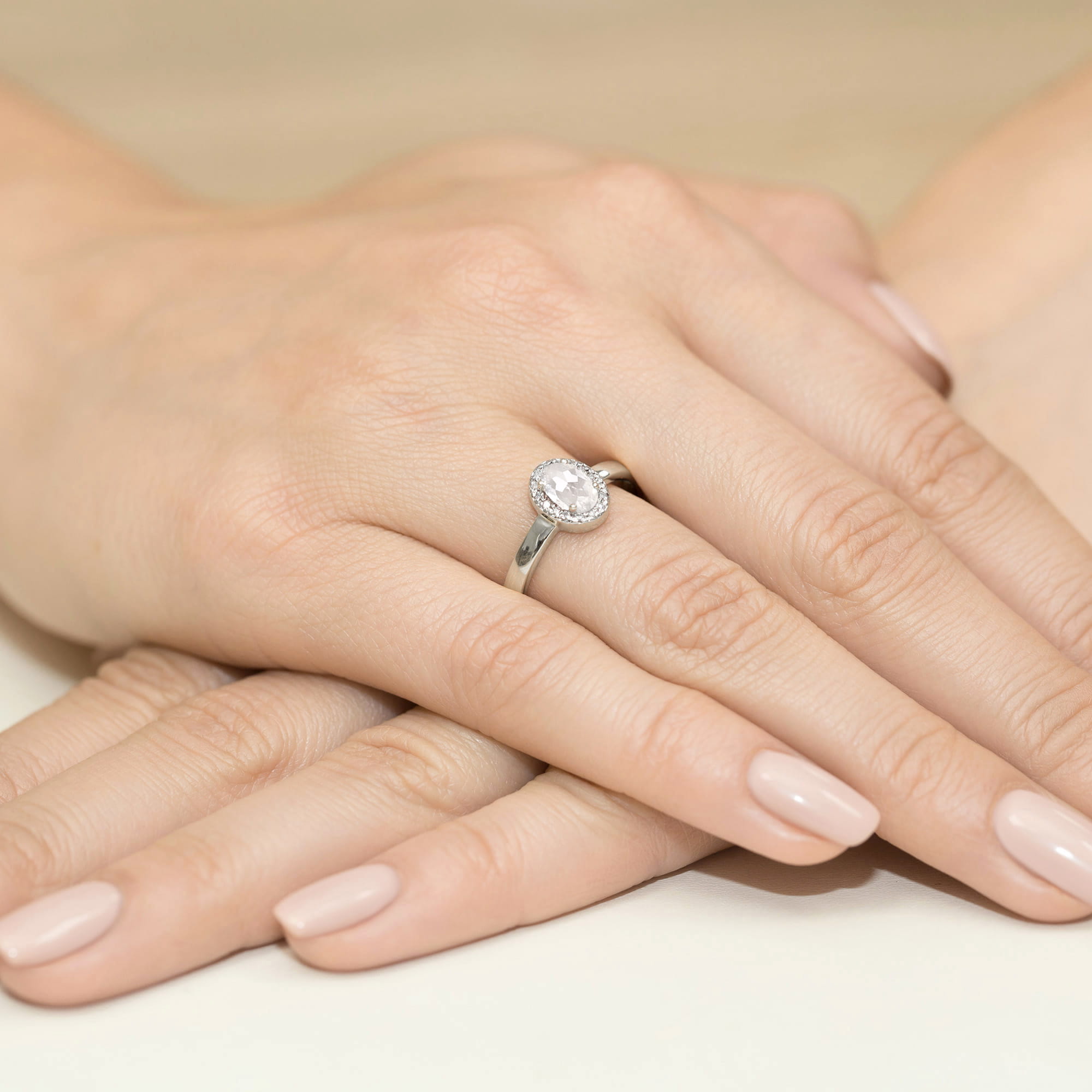 Inel Aur 9K cu Diamante de Laborator 0.48 ct