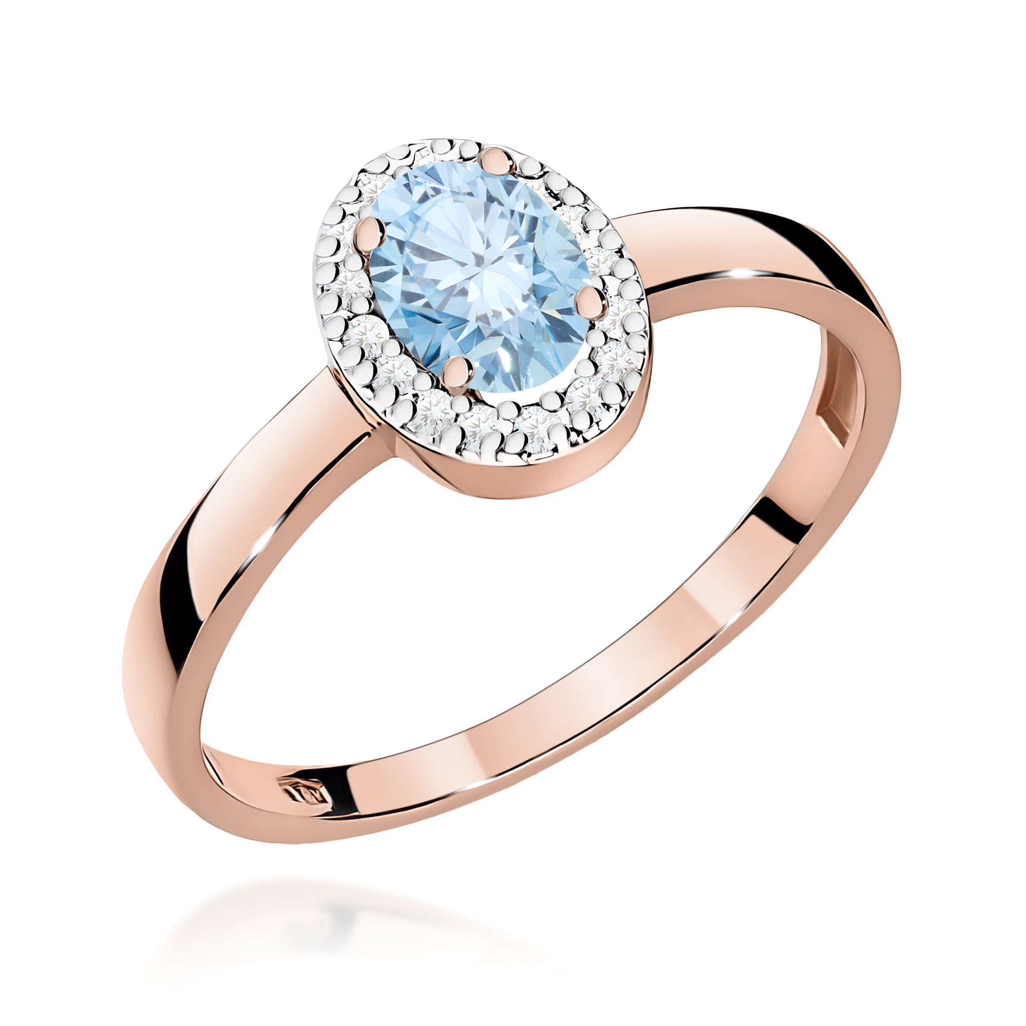 Inel Aur 14K cu Diamante de Laborator 0.58 ct