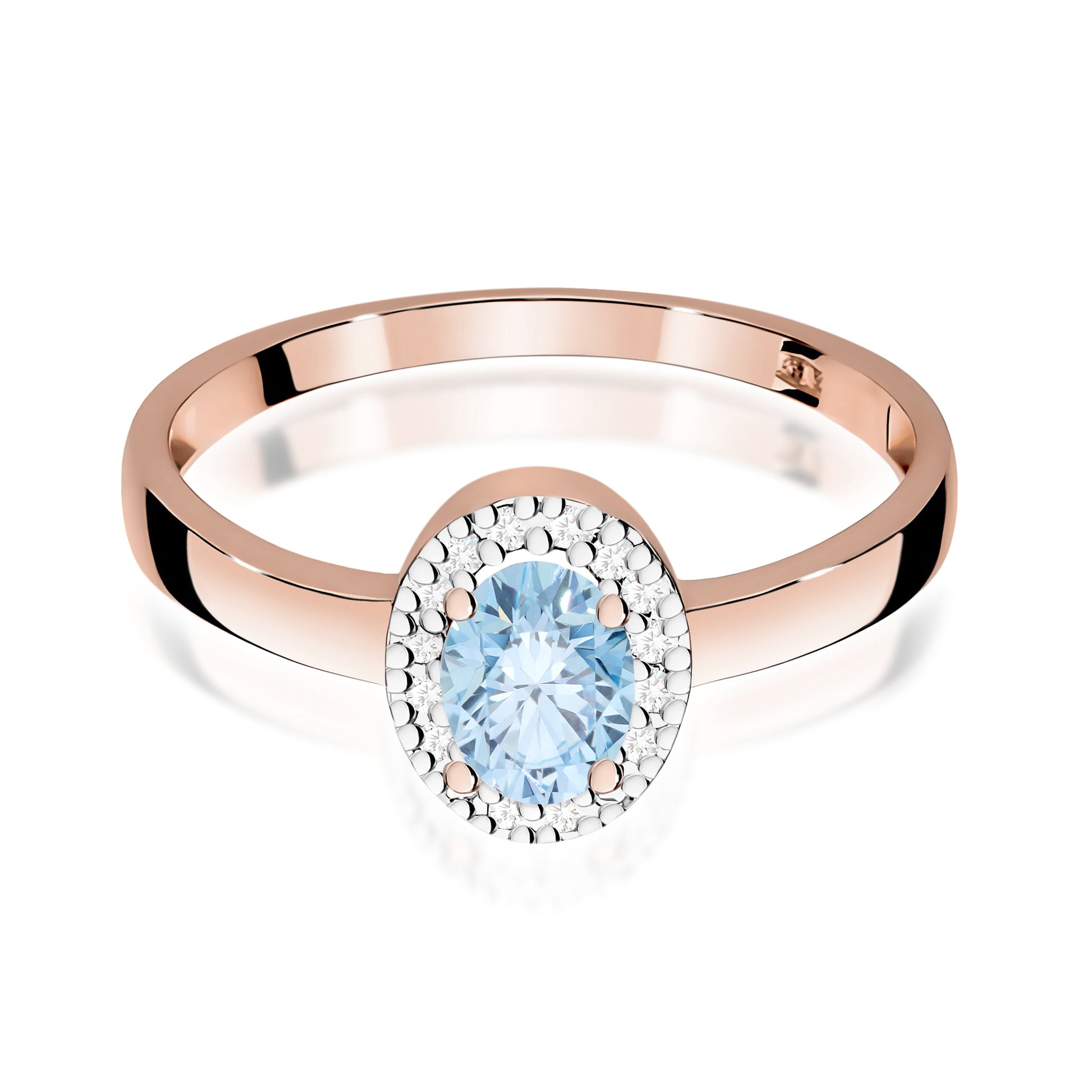 Inel Aur 14K cu Diamante de Laborator 0.58 ct
