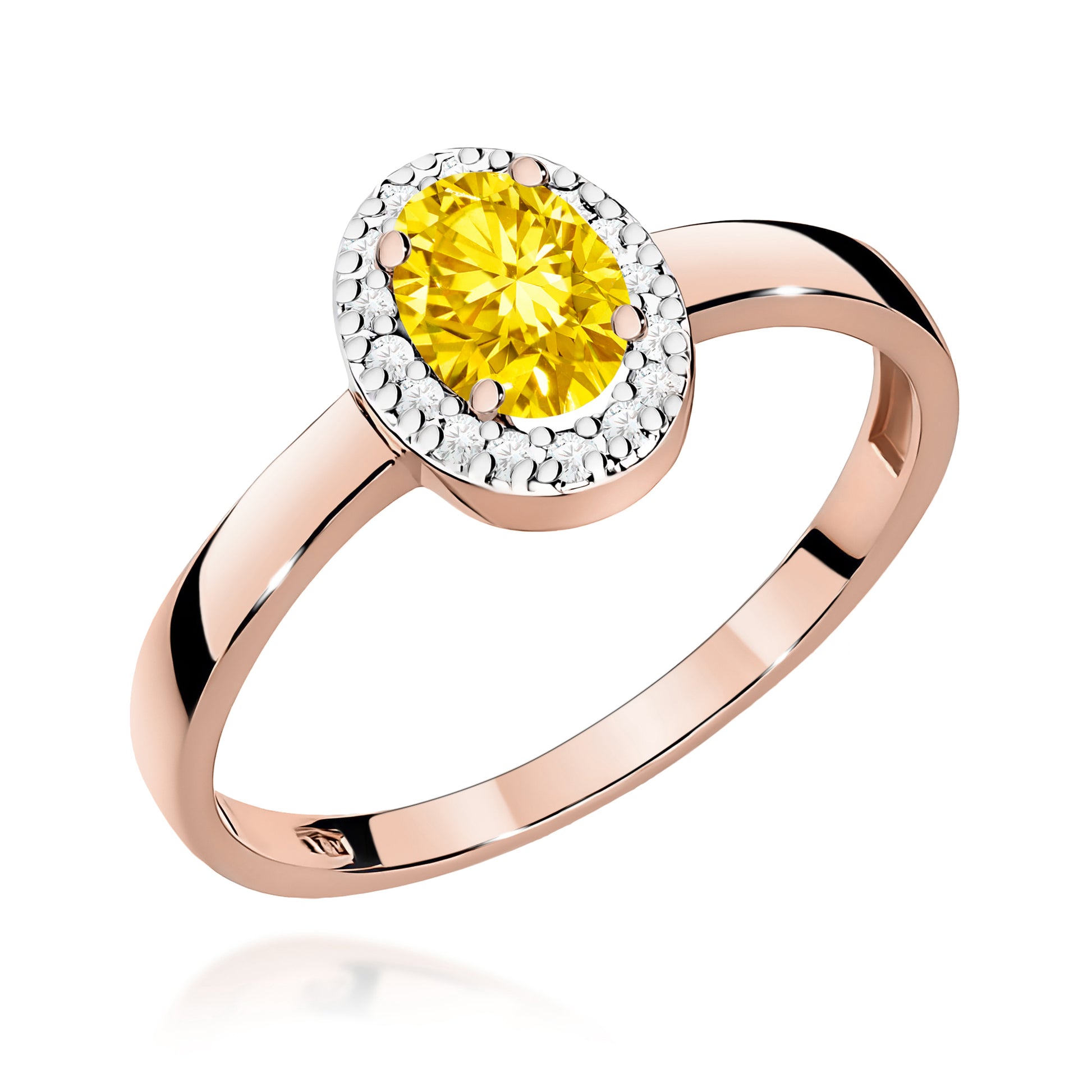 Inel Aur 14K cu Diamante de Laborator 0.58 ct