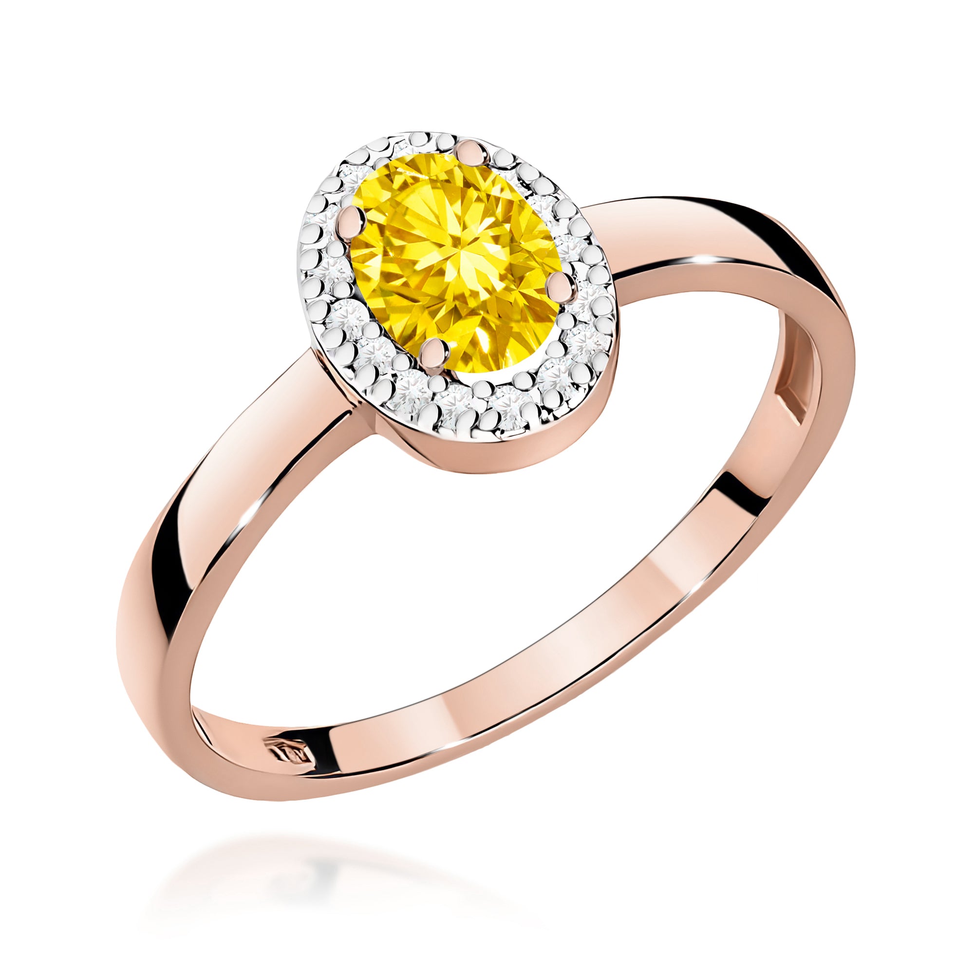Inel Aur 14K cu Diamante de Laborator 0.58 ct