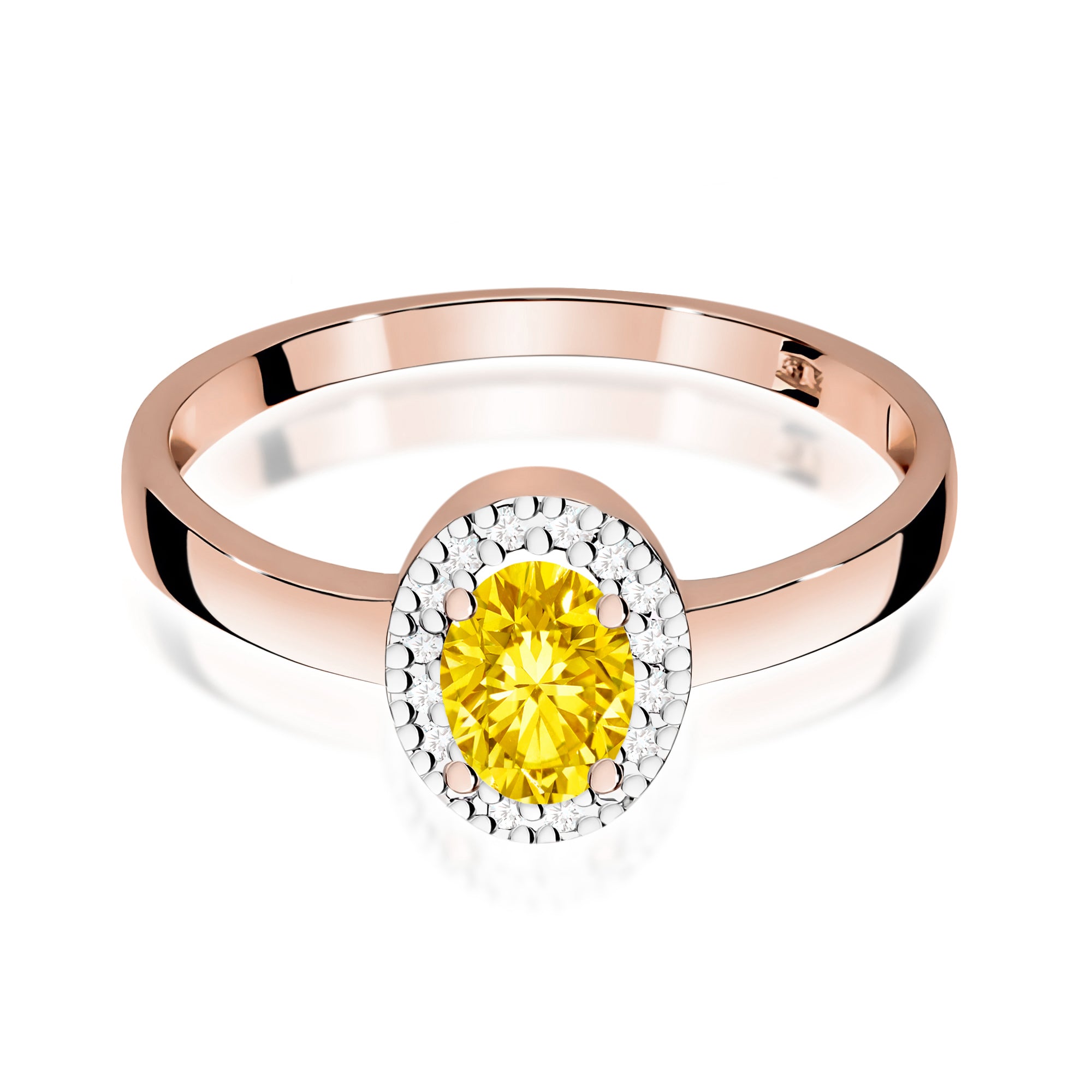 Inel Aur 14K cu Diamante de Laborator 0.58 ct