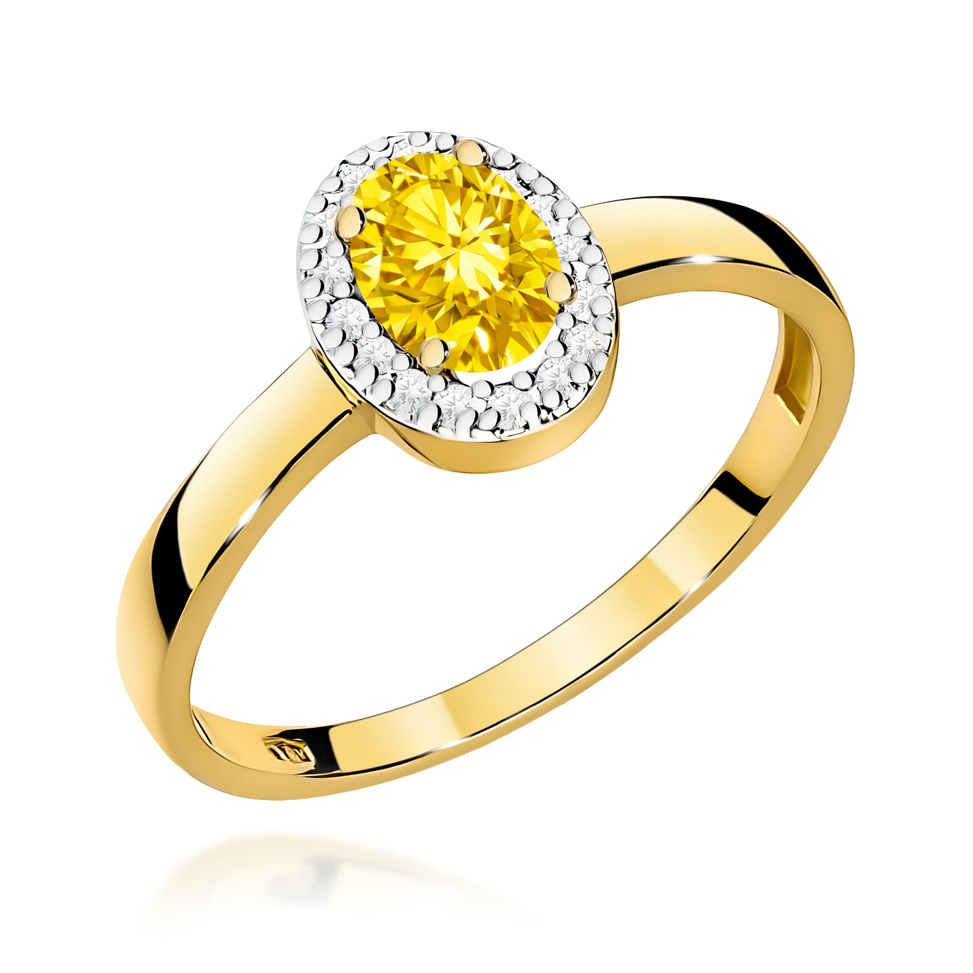 Inel Aur 14K cu Diamante de Laborator 0.58 ct