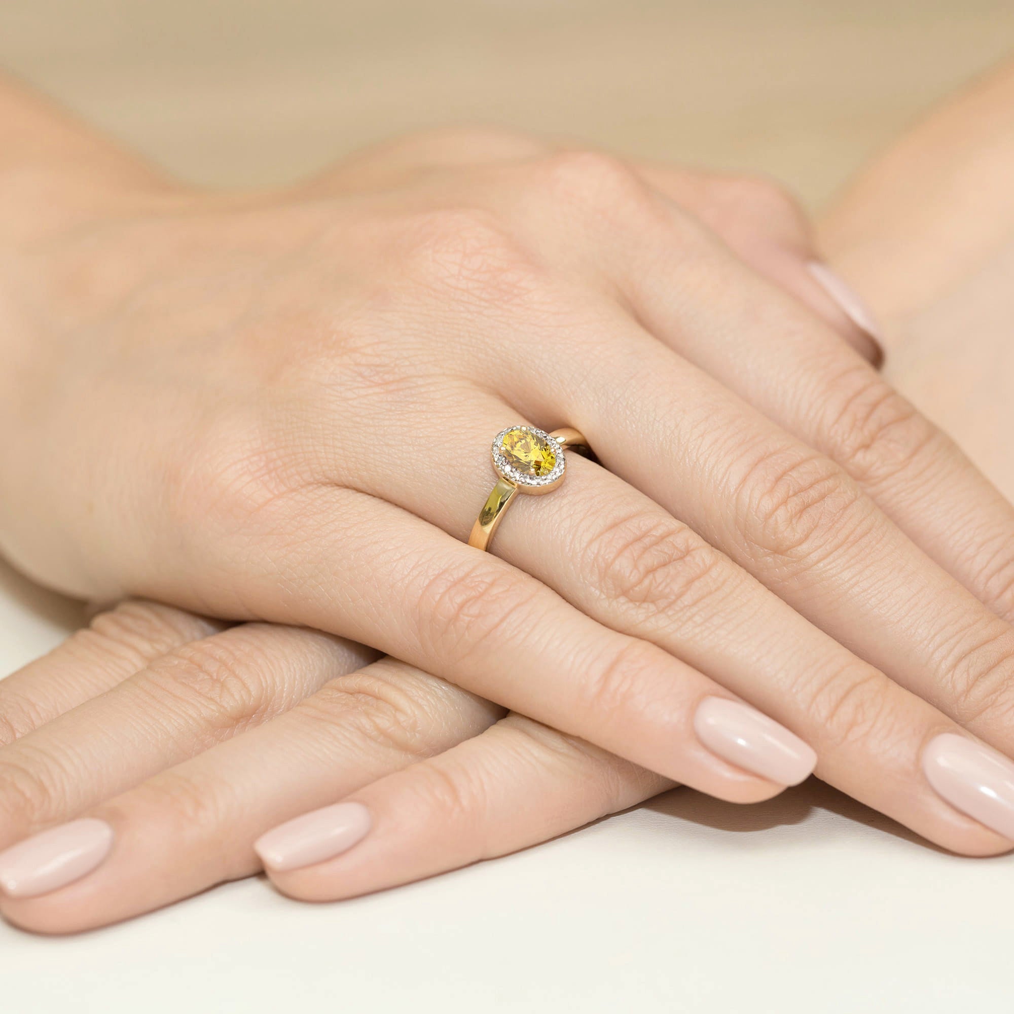Inel Aur 14K cu Diamante de Laborator 0.58 ct