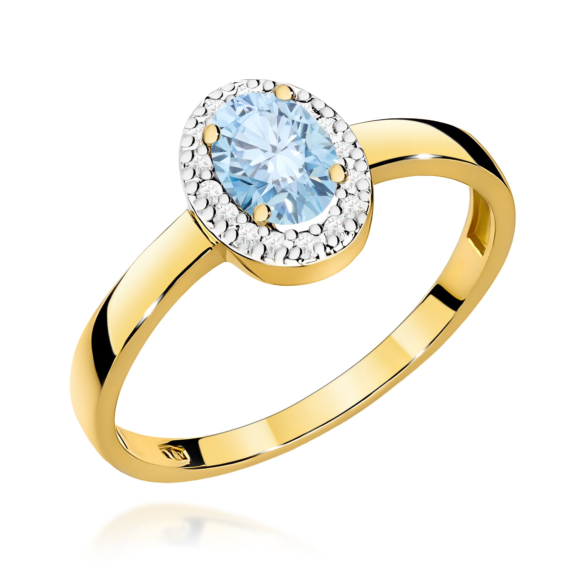 Inel Aur 9K cu Diamante de Laborator 0.58 ct