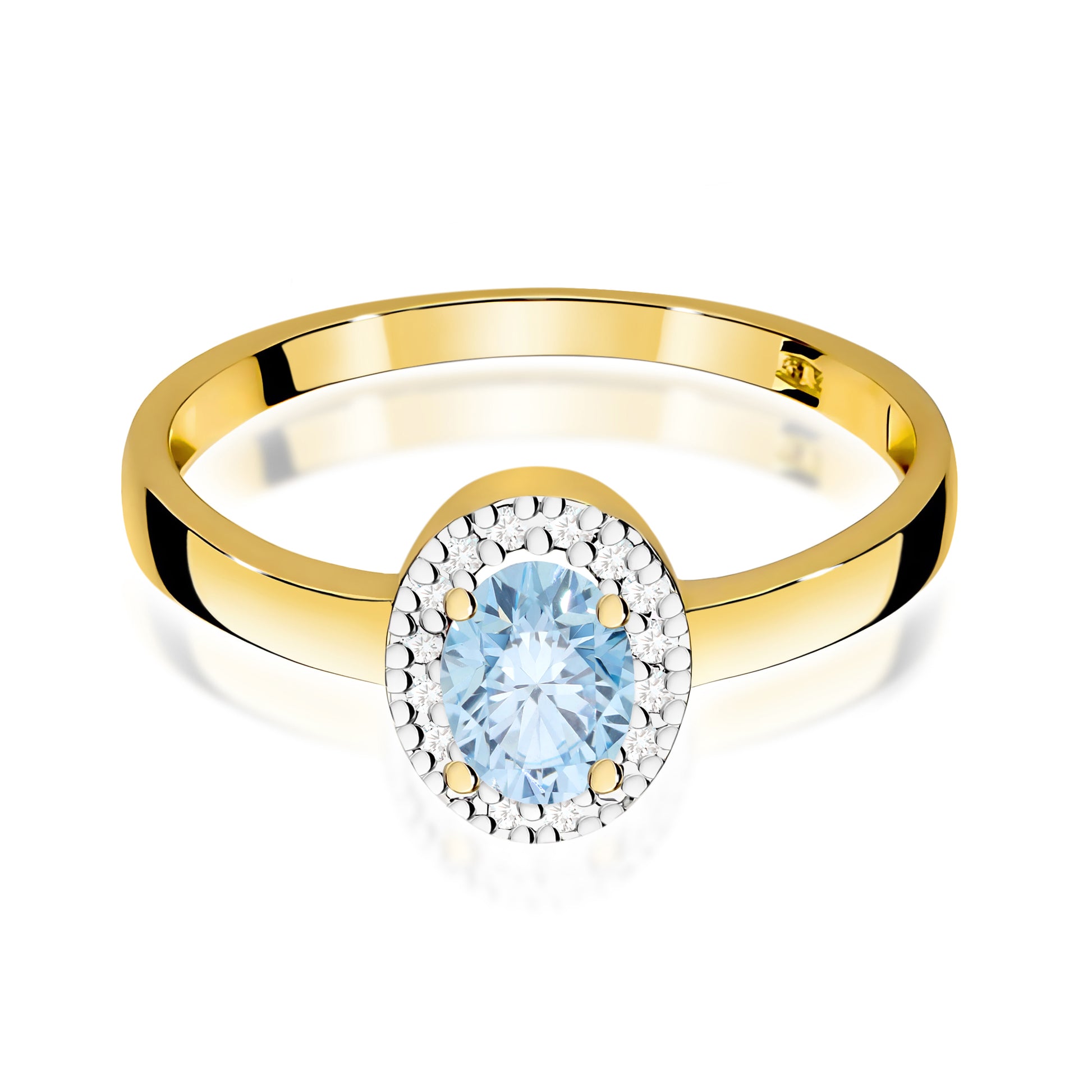 Inel Aur 9K cu Diamante de Laborator 0.58 ct