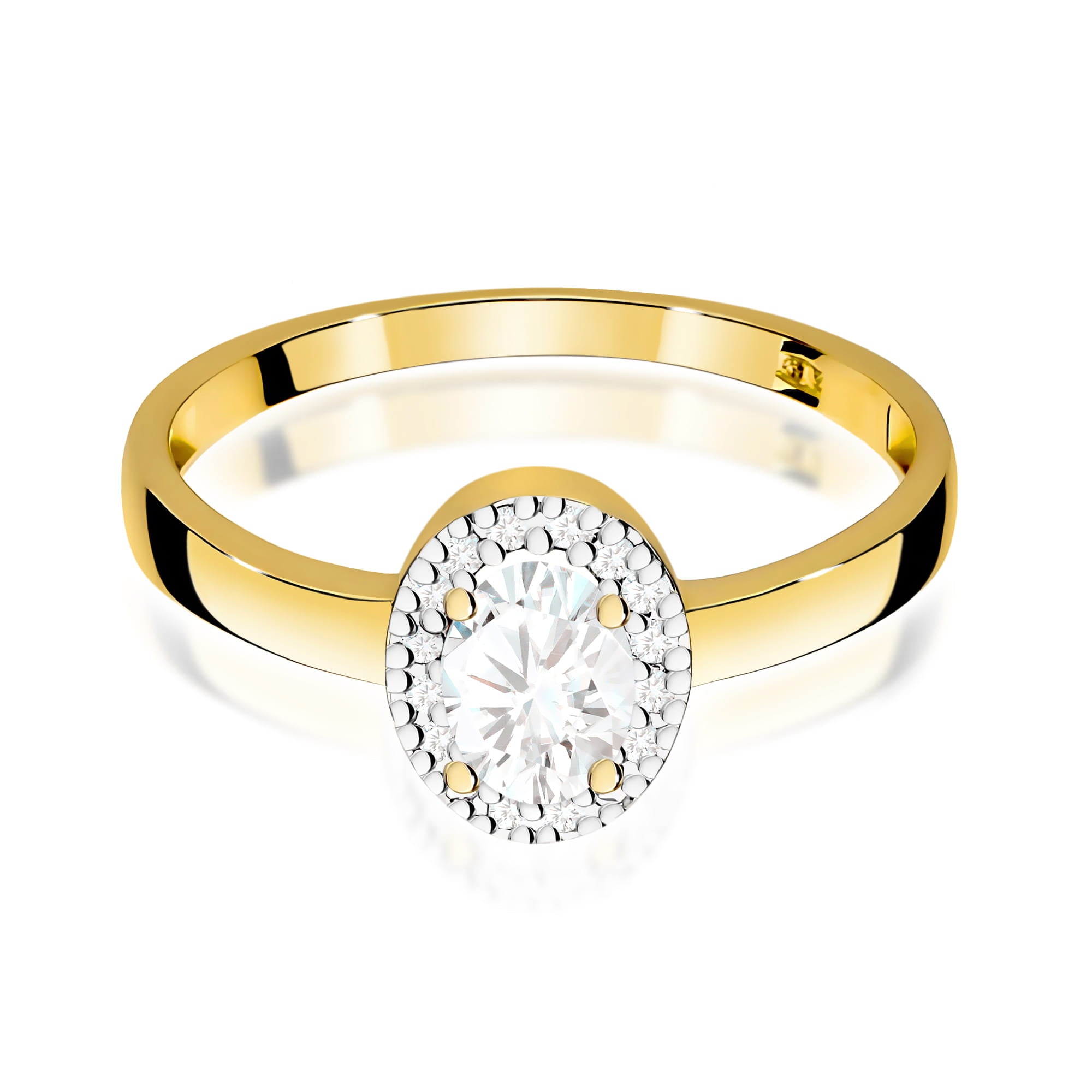 Inel Aur 9K cu Diamante de Laborator 0.48 ct