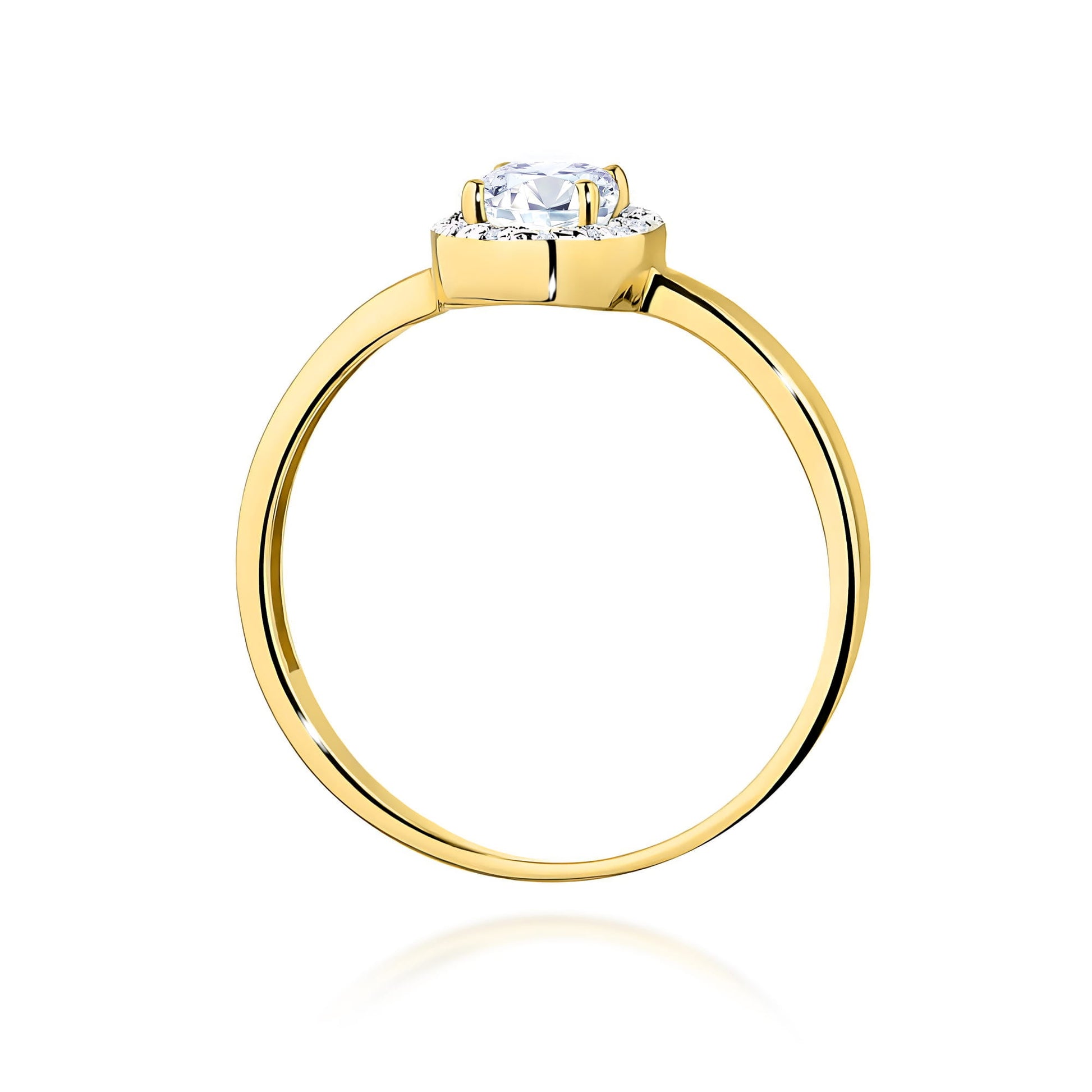 Inel Aur 9K cu Diamante de Laborator 0.48 ct