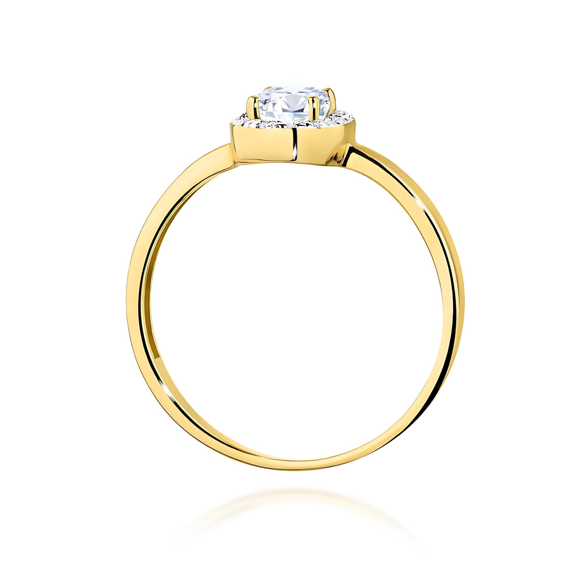 Inel Aur 9K cu Diamante de Laborator 0.48 ct
