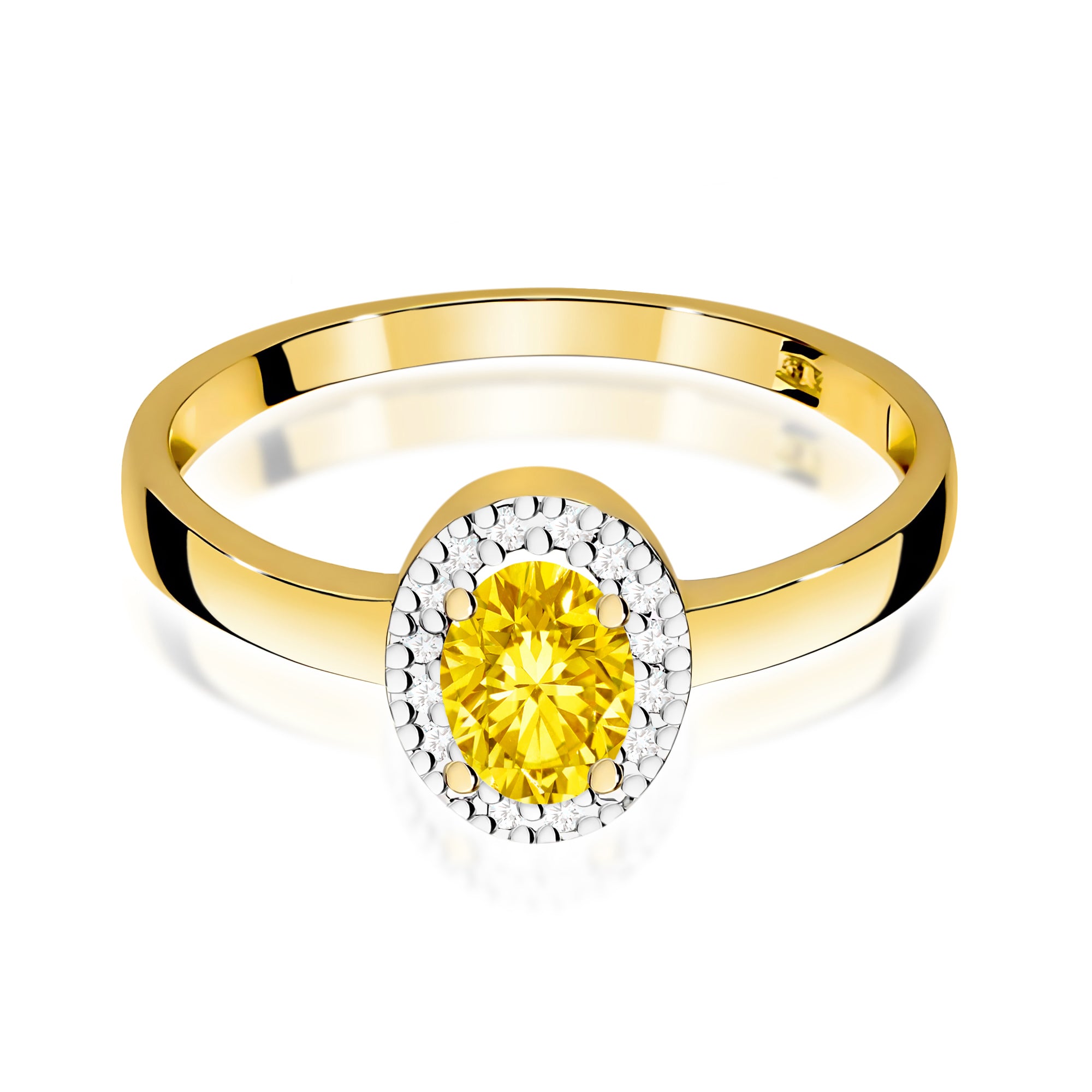 Inel Aur 9K cu Diamante de Laborator 0.58 ct