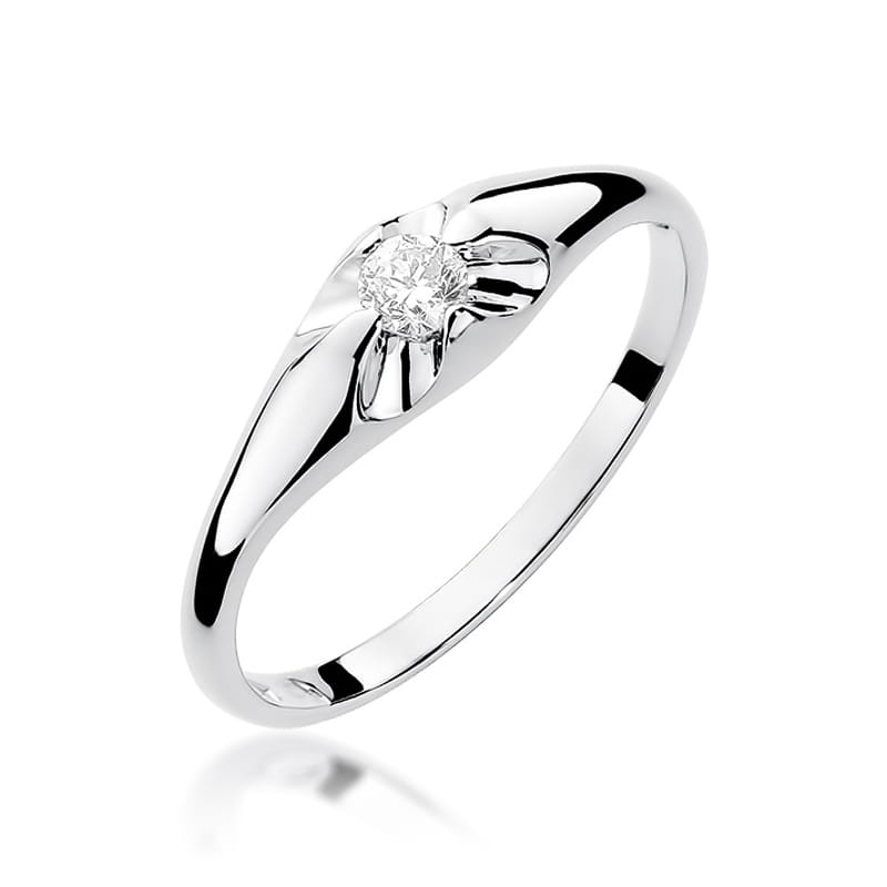 Inel Aur 9K cu Diamant Natural 0.10 ct