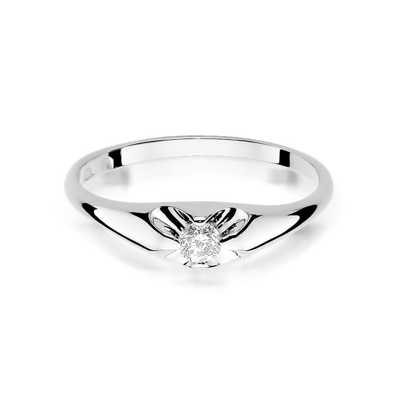 Inel Aur 9K cu Diamant Natural 0.10 ct