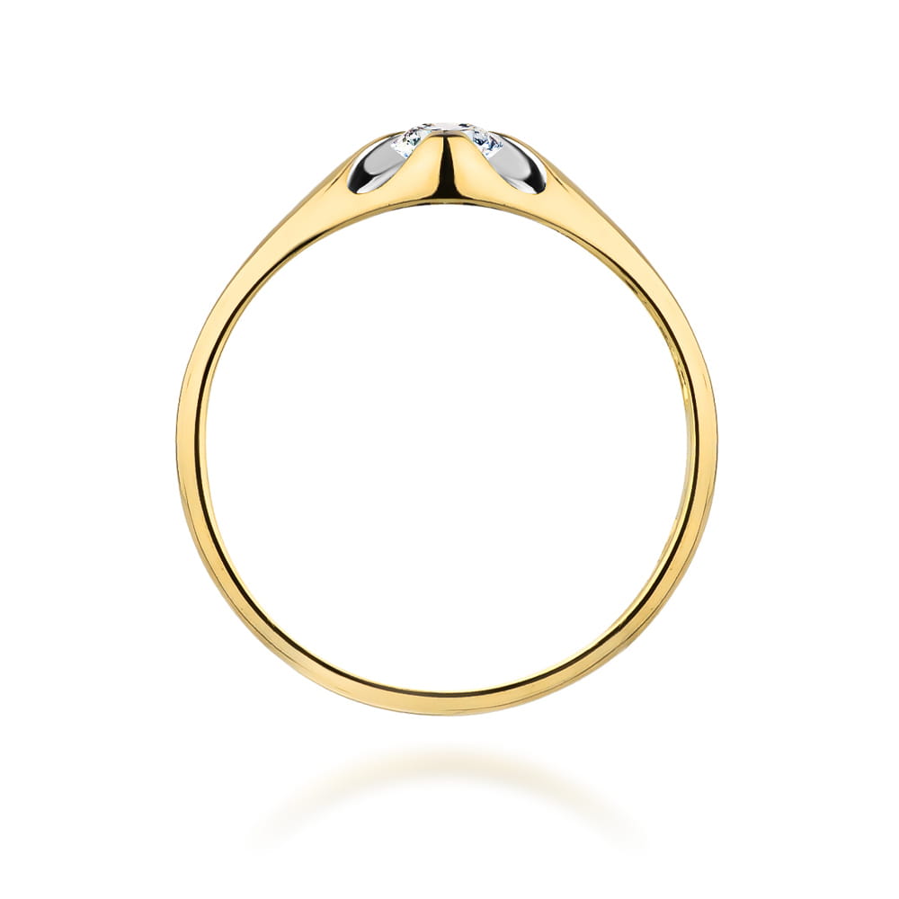 Inel Aur 9K cu Diamant Natural 0.10 ct