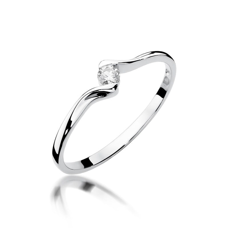 Inel Aur 9K cu Diamant Natural 0.09 ct
