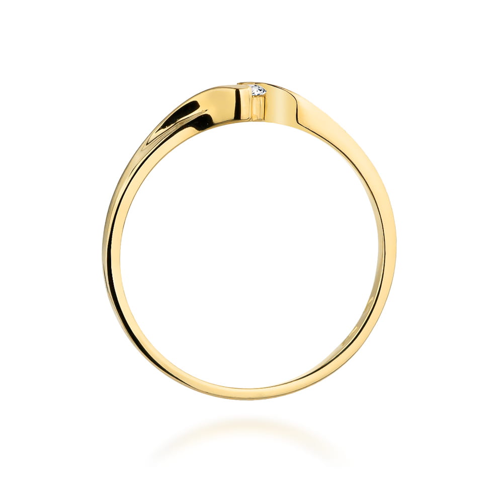 Inel Aur 9K cu Diamant Natural 0.09 ct